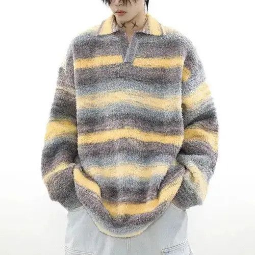Aran Isles Knitwear × Japanese Brand Men's Vintage V Neck Knitted Pullovers Size US M / EU 48-50 / 2 - 2 Thumbnail