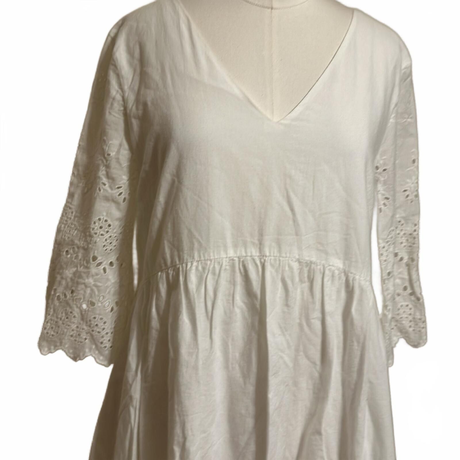 Madewell Eyelet Lattice Dress Size M / US 6-8 / IT 42-44 - 6 Thumbnail