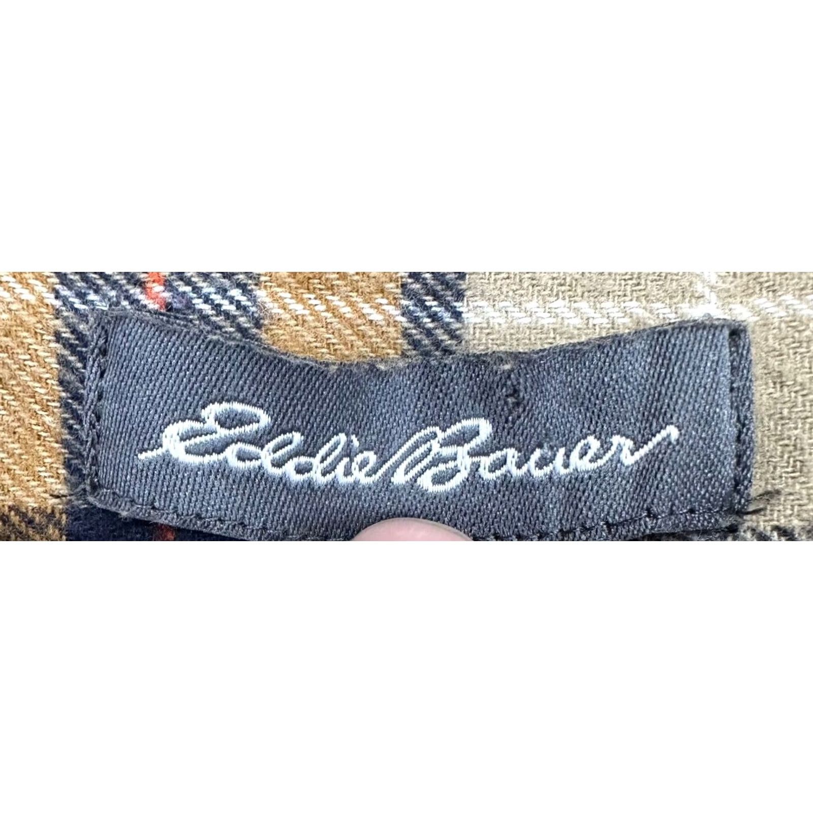 Eddie Bauer VINTAGE Eddie Bauer Shirt Mens Large Tan Plaid Bristol Flannel Button Up Long Sleeve NEW Size US L / EU 52-54 / 3 - 5 Thumbnail