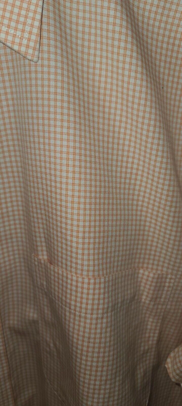 Brooks Brothers Brooks Brothers Dress Shirt Men's 16 1/2-34 Orange Gingham Size 38R - 2 Thumbnail