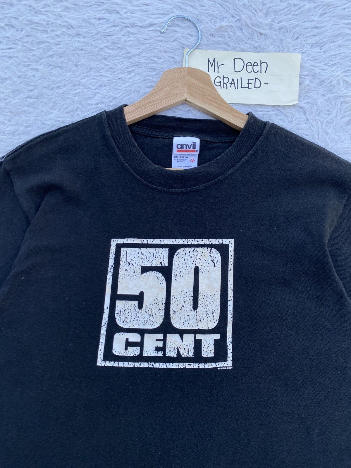 Rap Tees Rare Vintage 50 Cent Rapper Anvil Tshirt Size US S / EU 44-46 / 1 - 7 Thumbnail
