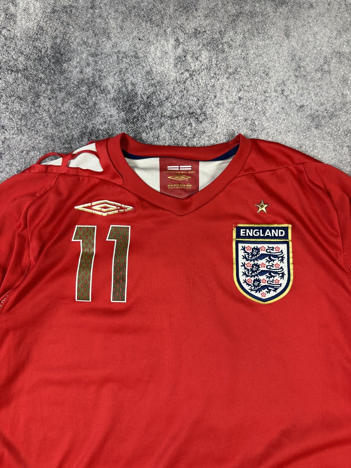 Umbro Vintage Umbro England J.Cole 11 soccer jersey very rare L Size US L / EU 52-54 / 3 - 2 Thumbnail