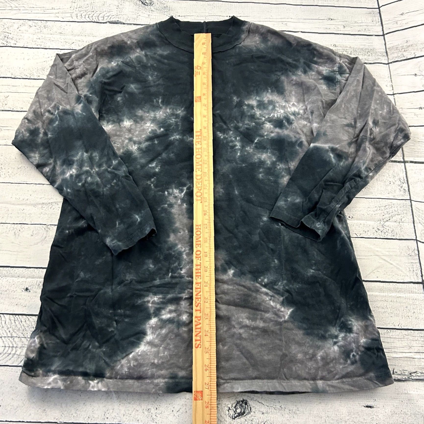 Vintage We The Free Tie Dyed Mock Neck Long Sleeve Shirt Womens S Black Size S / US 4 / IT 40 - 2 Thumbnail