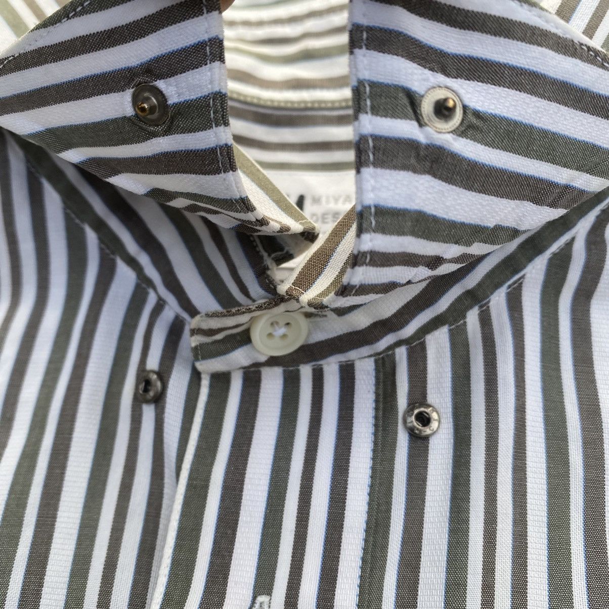 Issey Miyake 1980s MIYAKE DESIGN STUDIO Stripe Shirt Size US L / EU 52-54 / 3 - 6 Thumbnail