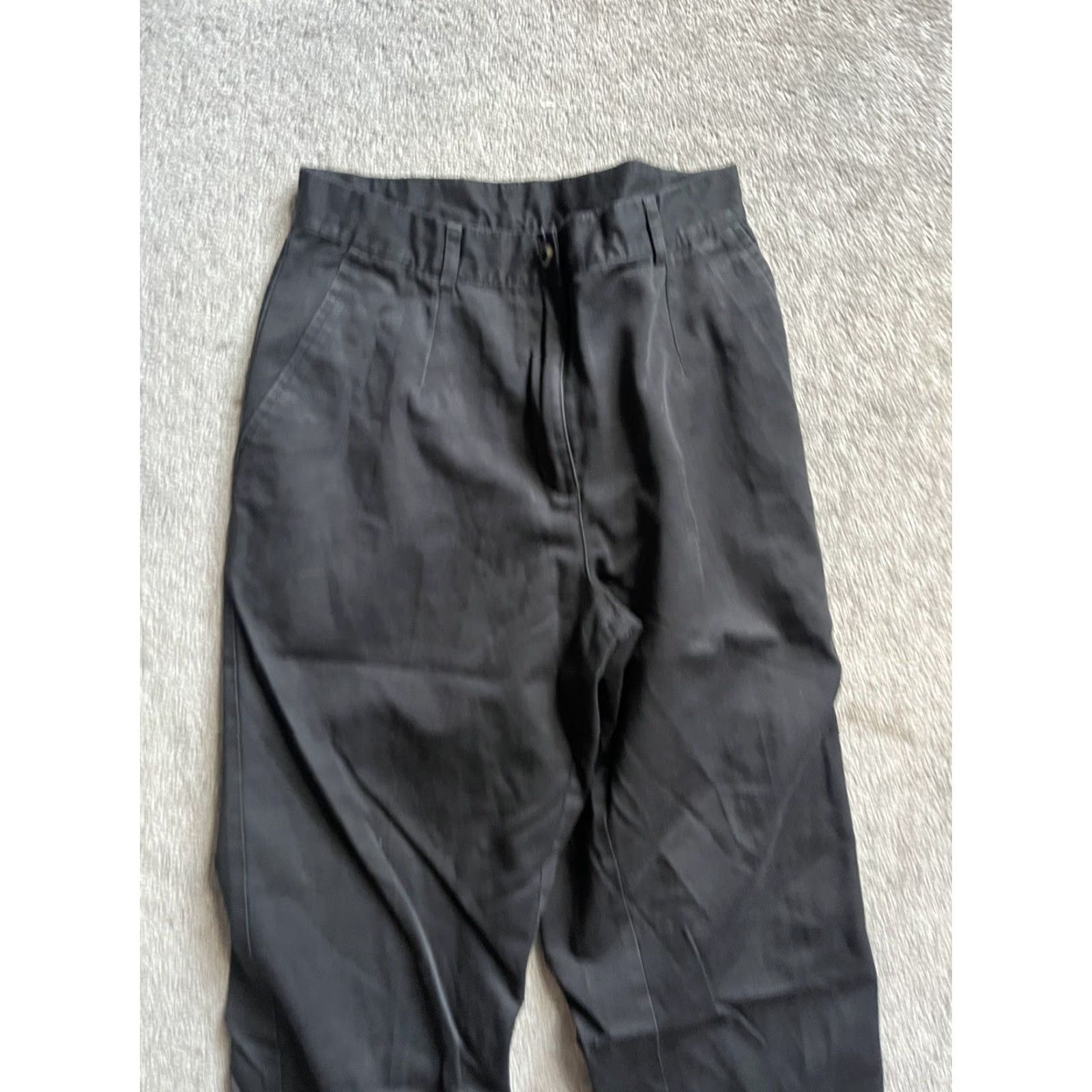 Vintage LL Bean Women's Pants 8P Pet Petite Black Chino KP29 Black Size 30" / US 8 / IT 44 - 2 Thumbnail