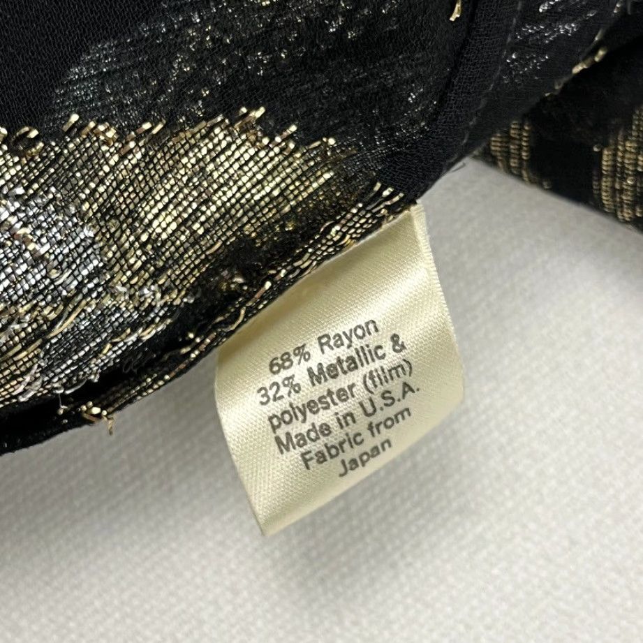 Vintage VINTAGE Jerry Garcia Shirt Womens M Black Gold Metallic Feather Sheer Button Front Size M / US 6-8 / IT 42-44 - 4 Thumbnail