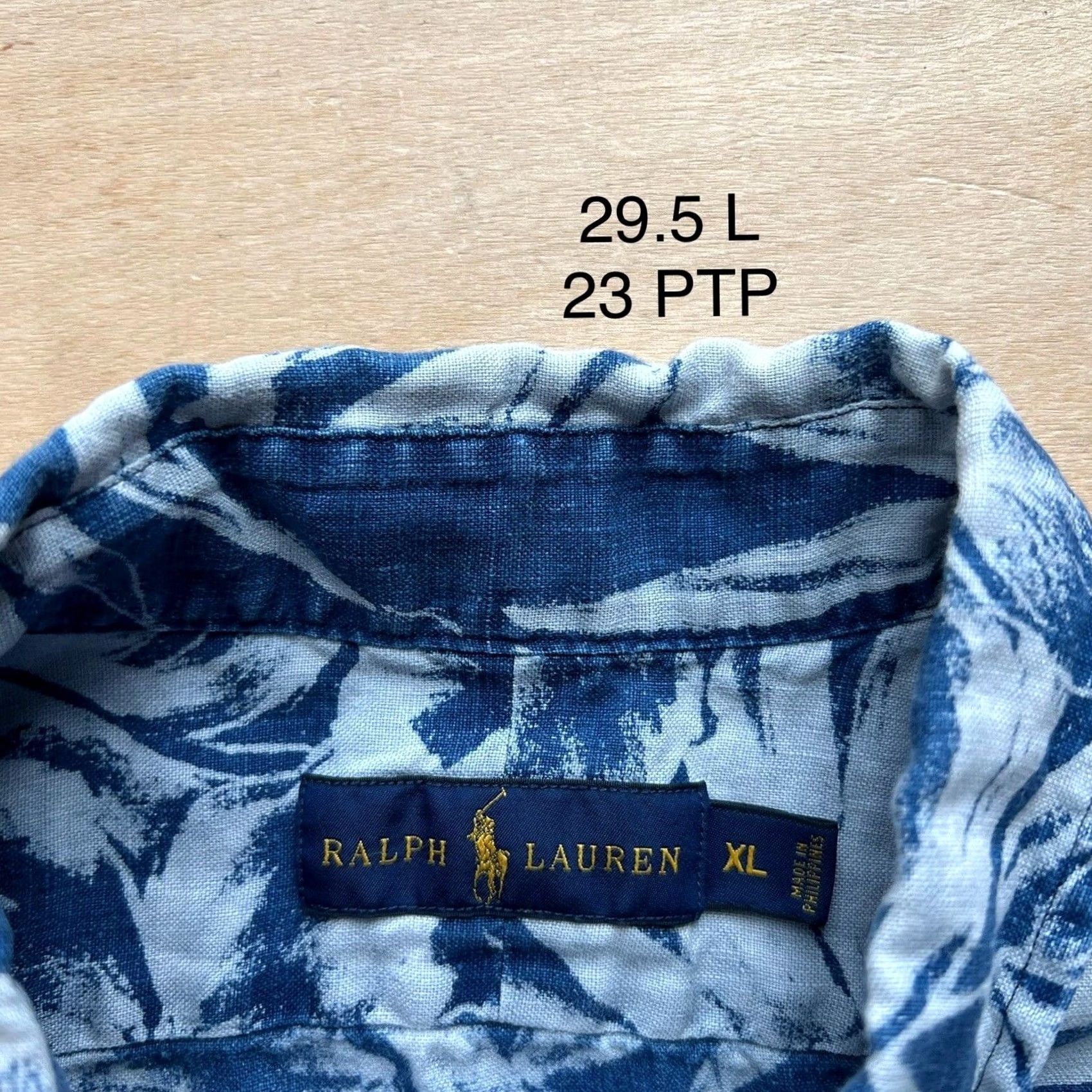 Polo Ralph Lauren Polo Ralph Lauren Shirt Linen XL Blue Hawaiian Floral Summer Glam Loungewear Size US XL / EU 56 / 4 - 5 Thumbnail