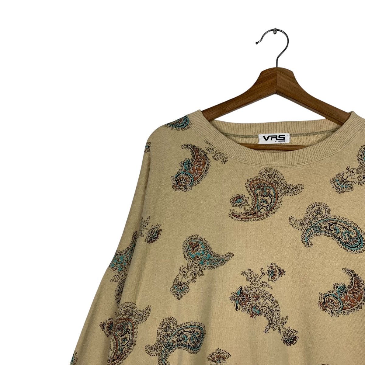 Japanese Brand VRS Vin Rouge Paisley Design Oversized Sweatshirt #2043-C89 Size M / US 6-8 / IT 42-44 - 6 Thumbnail