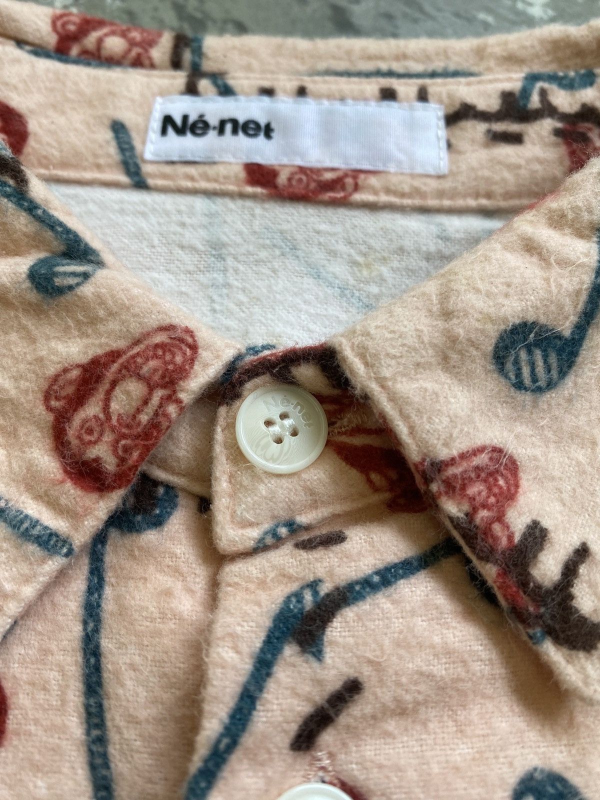 Ne-Net Vintage Ne-Net Monkey Motif Monogram Button Up Shirt Size US M / EU 48-50 / 2 - 8 Thumbnail