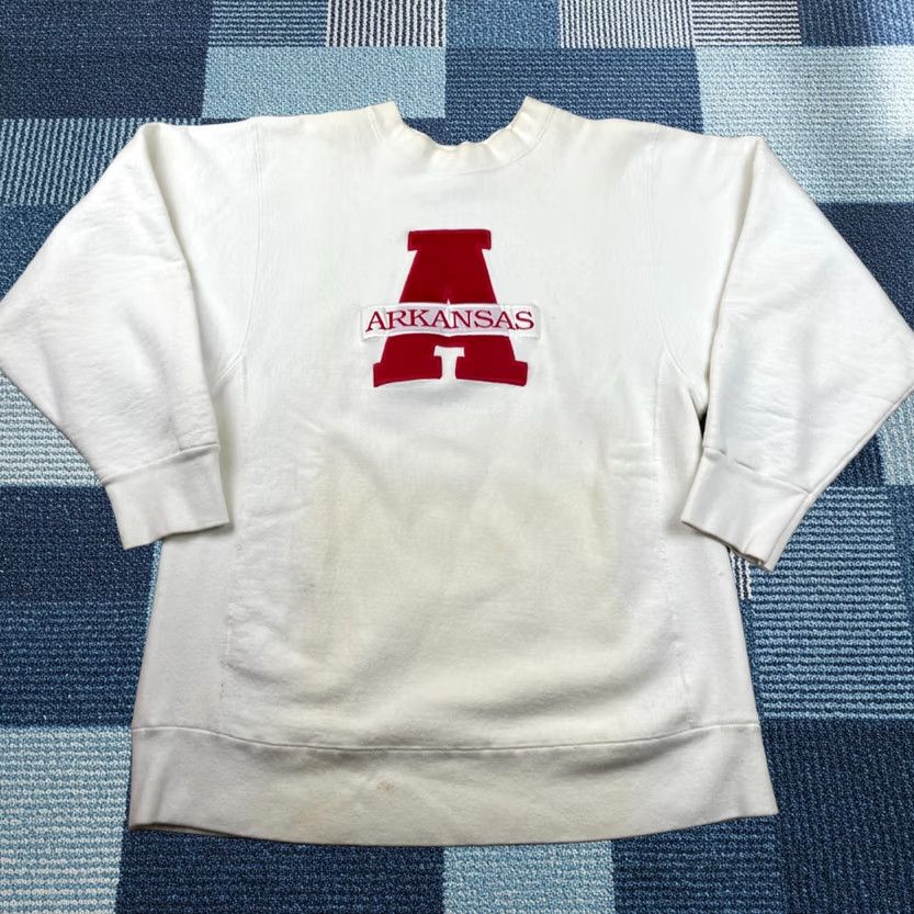 Vintage VINTAGE Arkansas Razorbacks Sweatshirt Mens L Crable Sportswear Crewneck Yellow Graphic Print 80s Fleece Cotton Pullover Winter Fall Spring Size US L / EU 52-54 / 3 - 1 Thumbnail