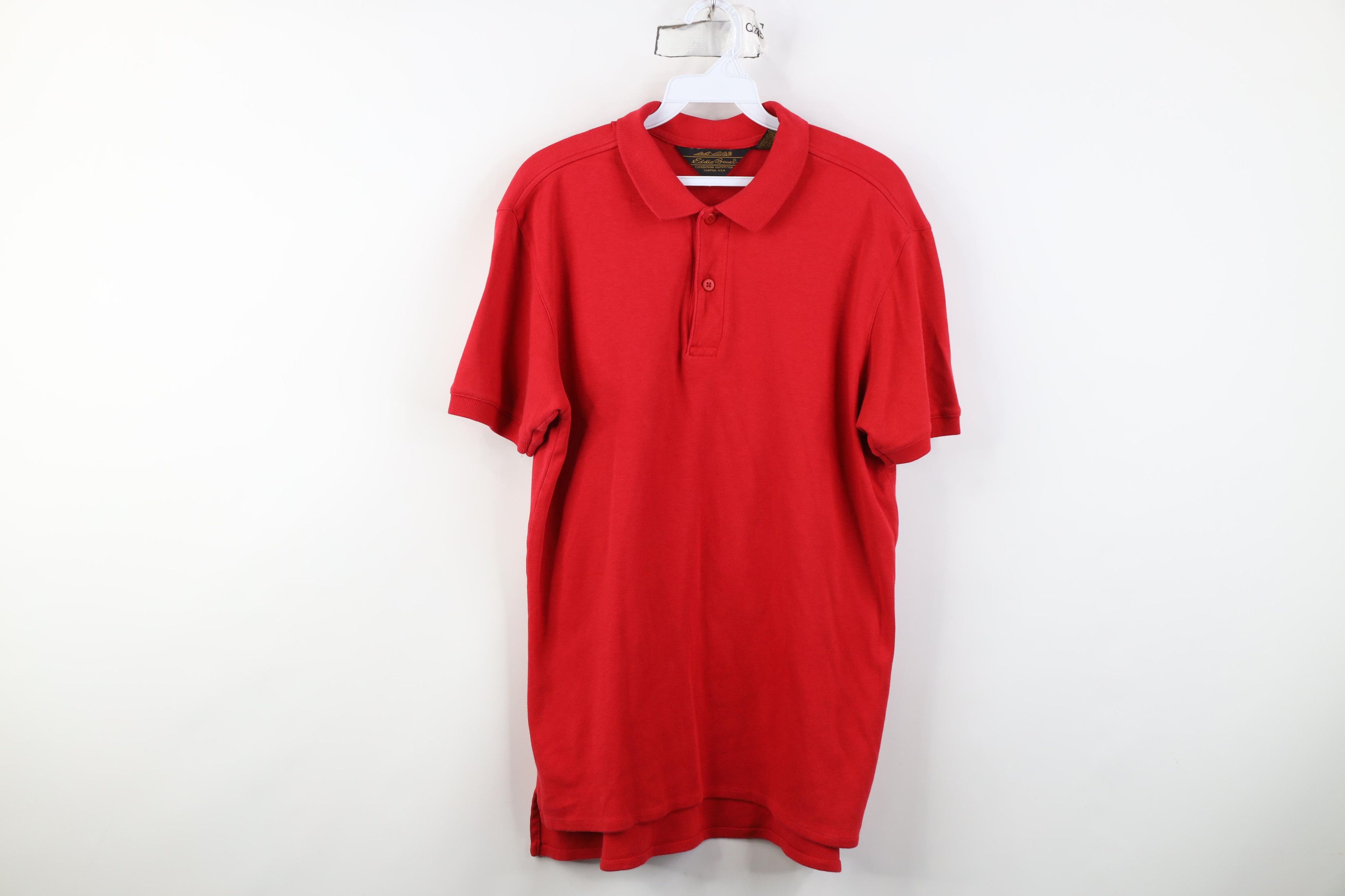 Eddie Bauer Vintage 90s Eddie Bauer Soft Cotton Golf Polo Shirt Red Size US M / EU 48-50 / 2 - 1 Thumbnail