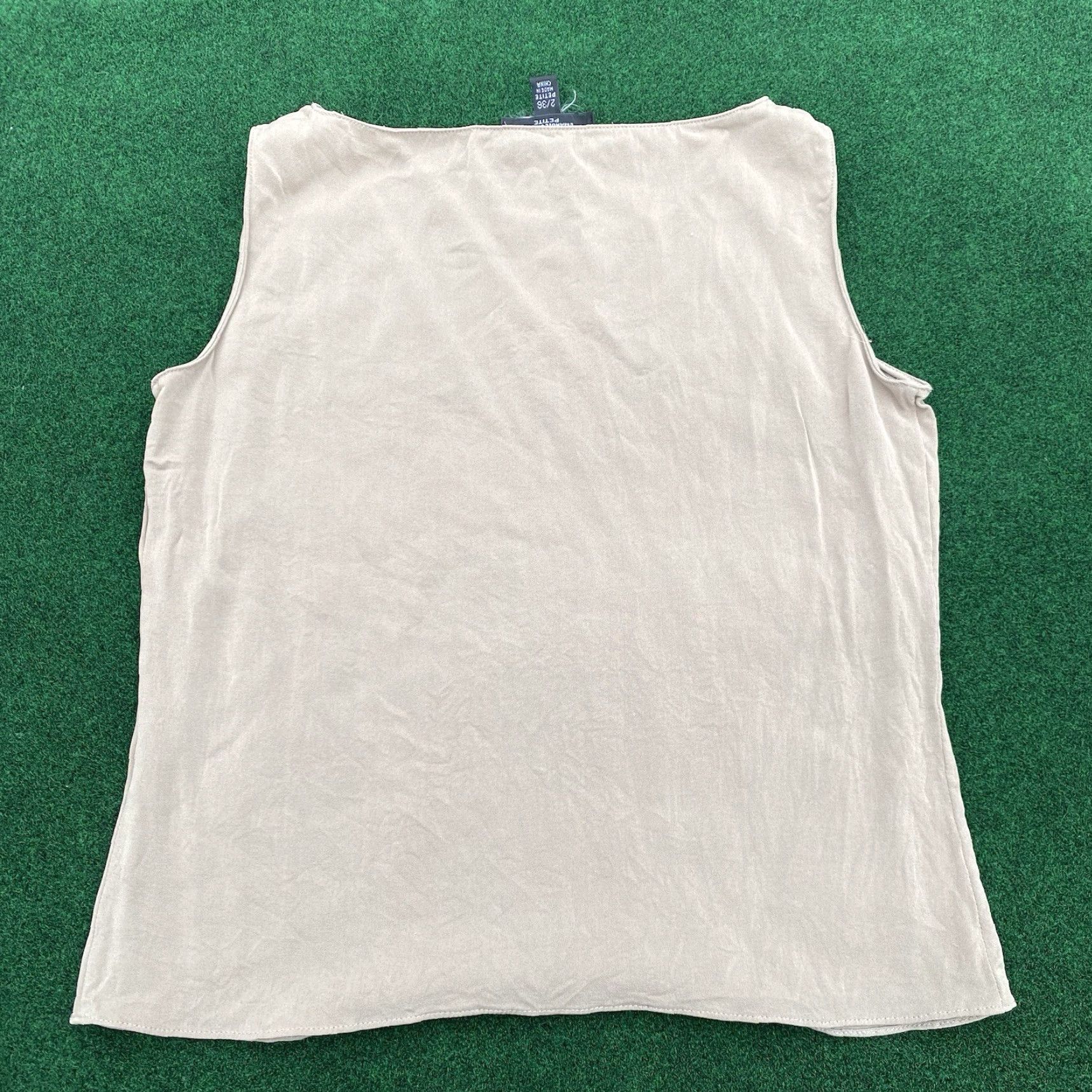 Emanuel Ungaro **Emanuel Ungaro Womens Petite Beige Sleeveless Tank Classic** User: **Emanuel Ungaro Women's Petite Beige Sleeveless Tank** Size XS / US 0-2 / IT 36-38 - 5 Thumbnail