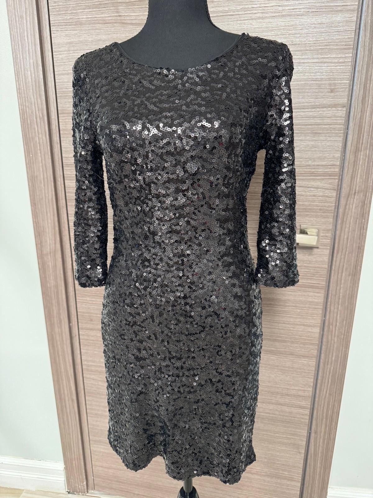Other BB Dakota Black Sequin Bodycon Dress Size S 3/4 Sleeve Size S / US 4 / IT 40 - 1 Thumbnail
