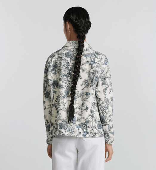 Dior o1w1db10326 512V16 Caro Jacket in White/Blue Size S / US 4 / IT 40 - 5 Thumbnail