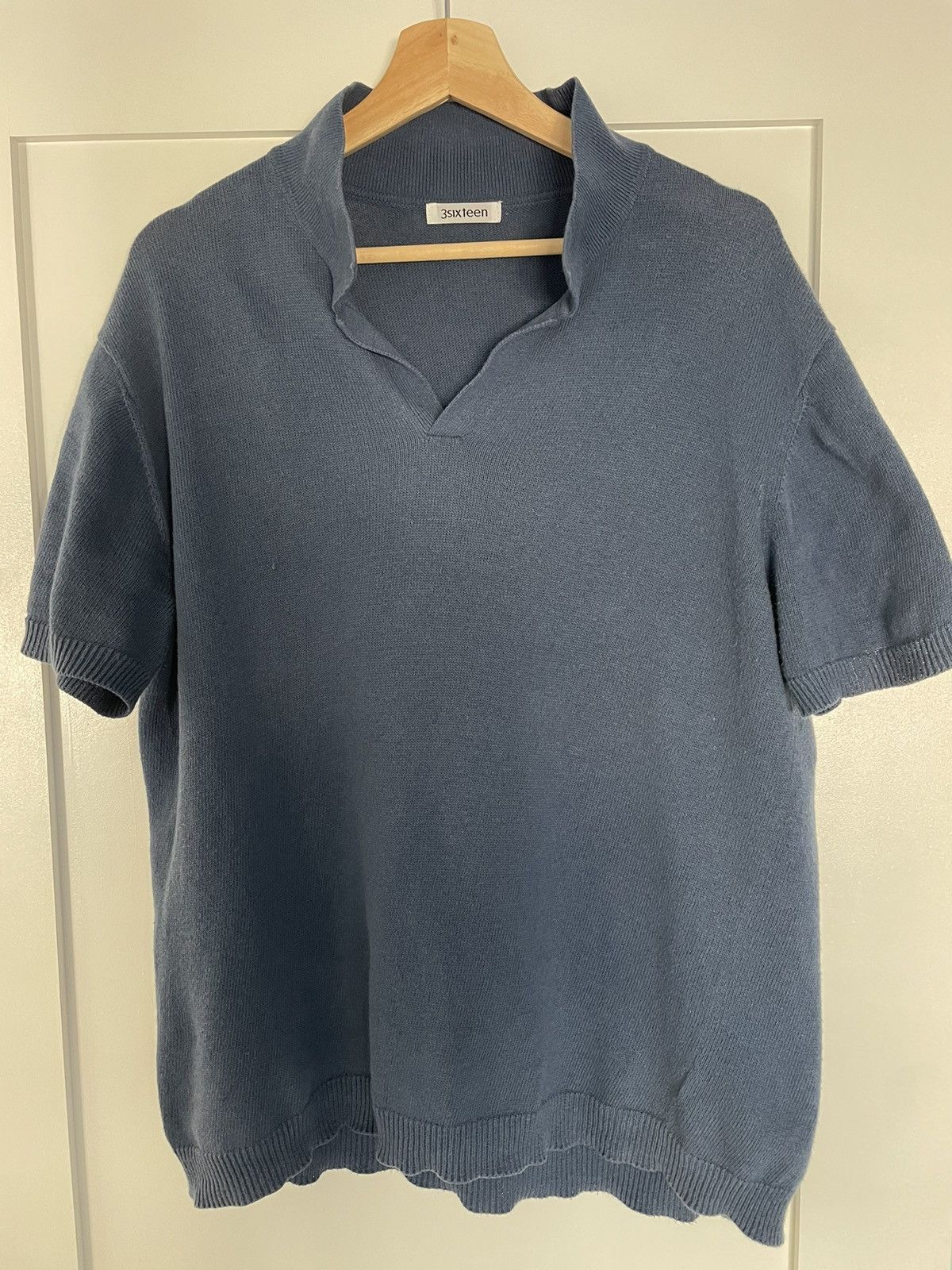 3sixteen 3SIXTEEN KNIT POLO SLATE Grailed