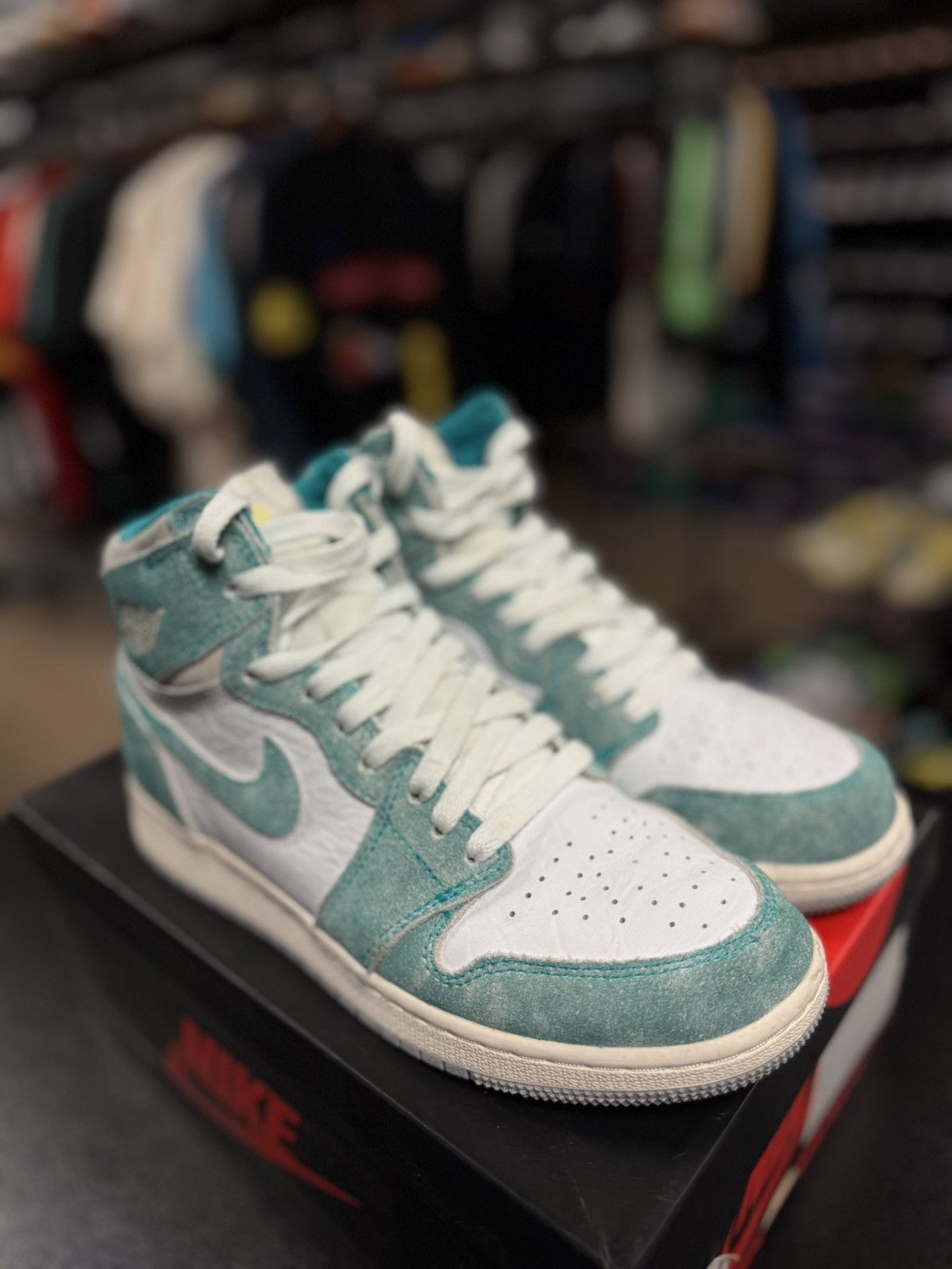 Jordan Brand × Nike Jordan 1 Turbo Green Size 6Y/7.5W (GS) Size US 6 / EU 39 - 11 Thumbnail