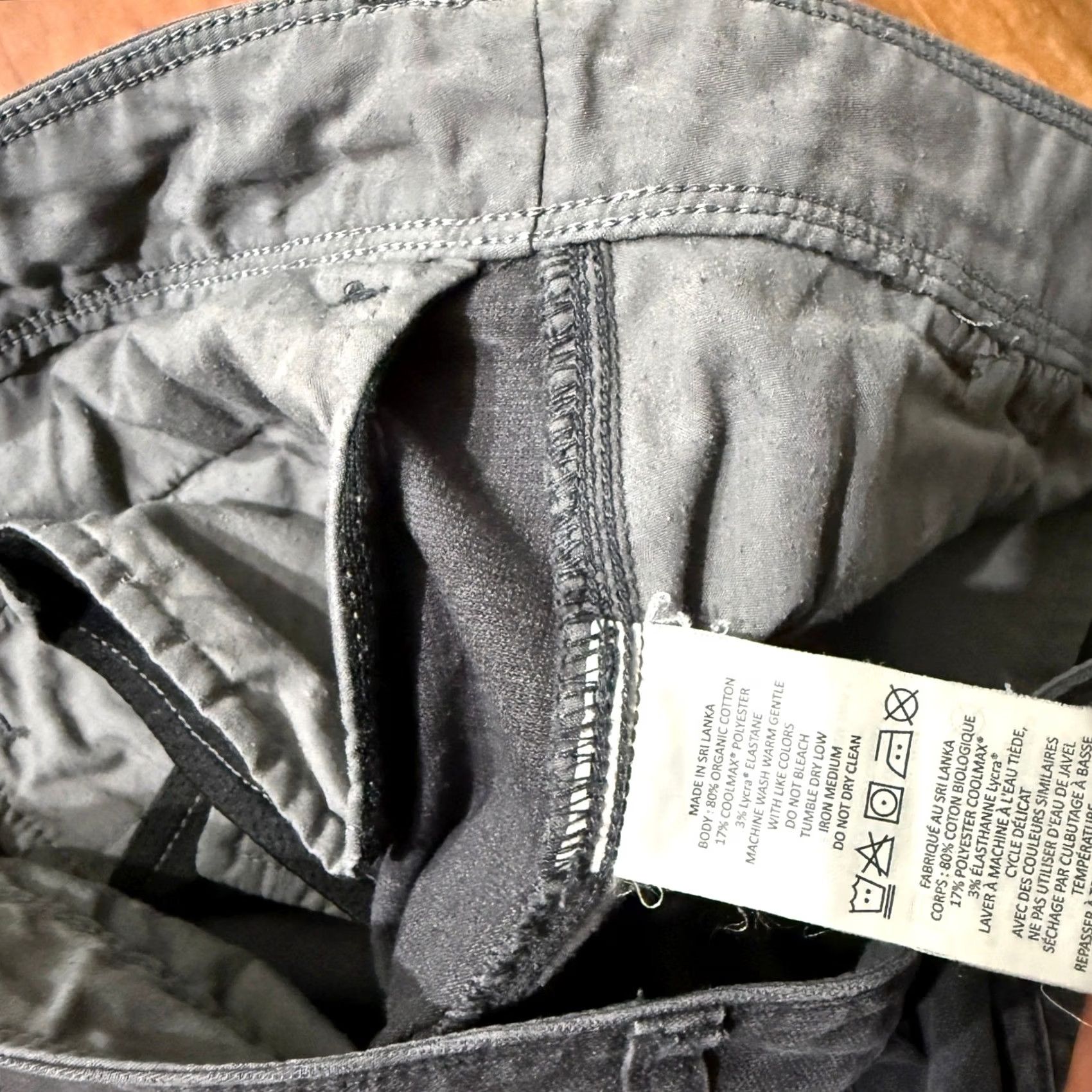 Prana prAna Mens Pants 35x30 Gray Cotton Straight 5-Pocket Chino Vintage No Size US 35 - 5 Thumbnail