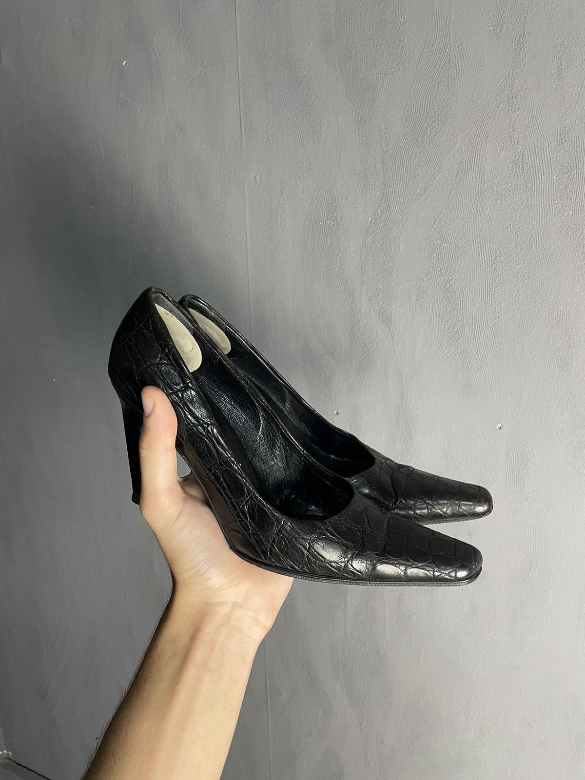 Prada Prada leather heels shoes size 36.5 Size US 6.5 / IT 36.5 - 1 Thumbnail