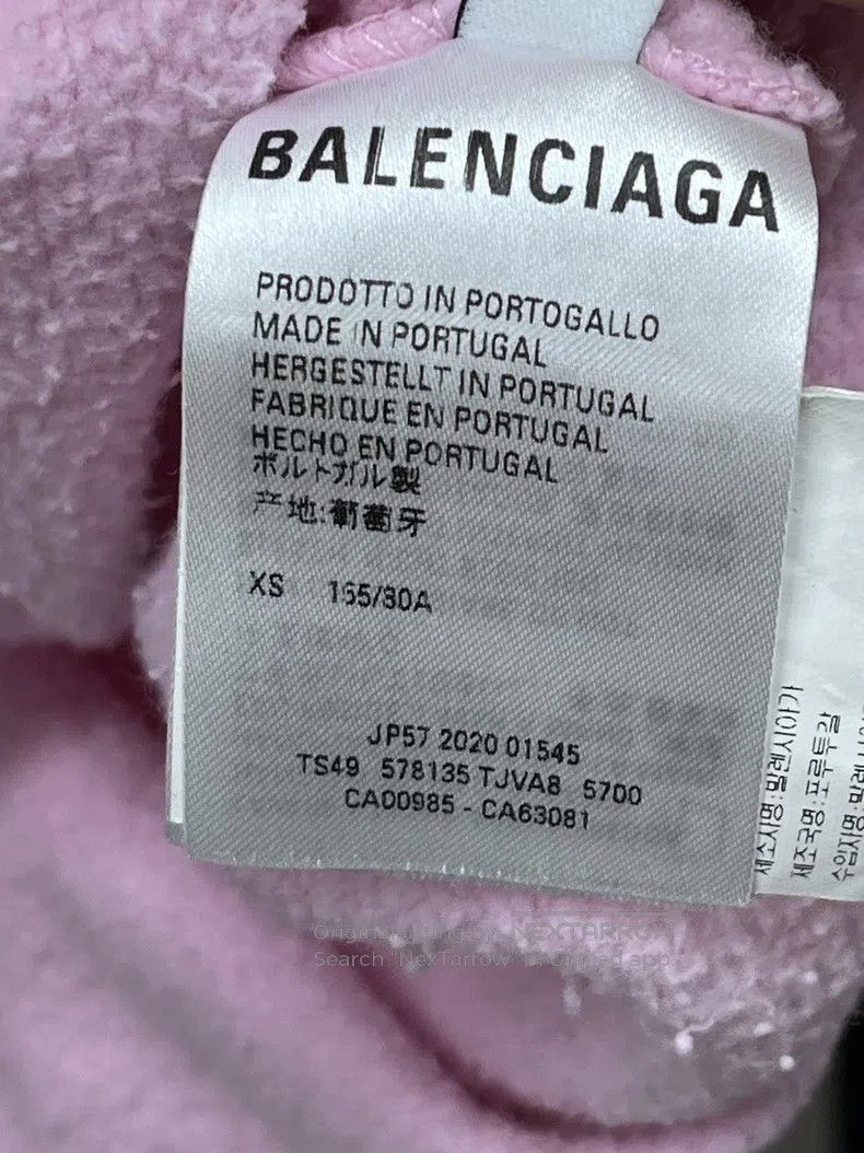 Balenciaga Balenciaga Pink Front and Back Logo Hoodie Size US XS / EU 42 / 0 - 5 Thumbnail
