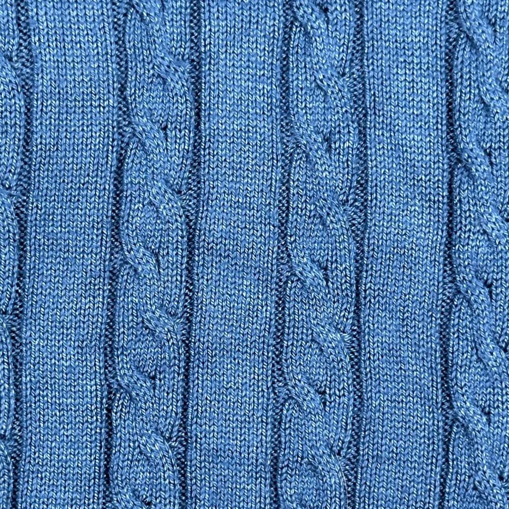 Jos. A. Bank VINTAGE Jos A Bank Polo Shirt Adult LARGE Blue Cable Knit Italy 90s Polo Mens Size US L / EU 52-54 / 3 - 5 Thumbnail