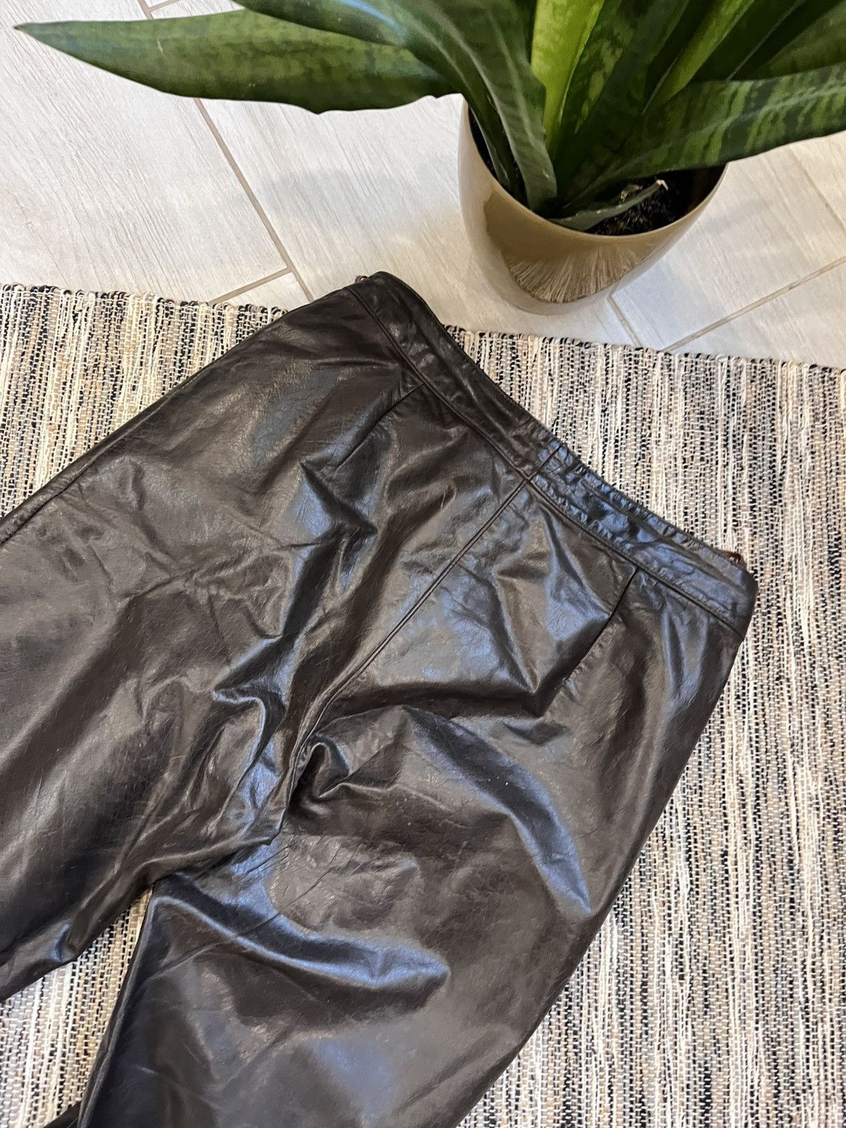 Genuine Leather × Vintage Vintage Virmani Real Leather Pants avantgarde Brown Retro Size 30" / US 8 / IT 44 - 8 Thumbnail