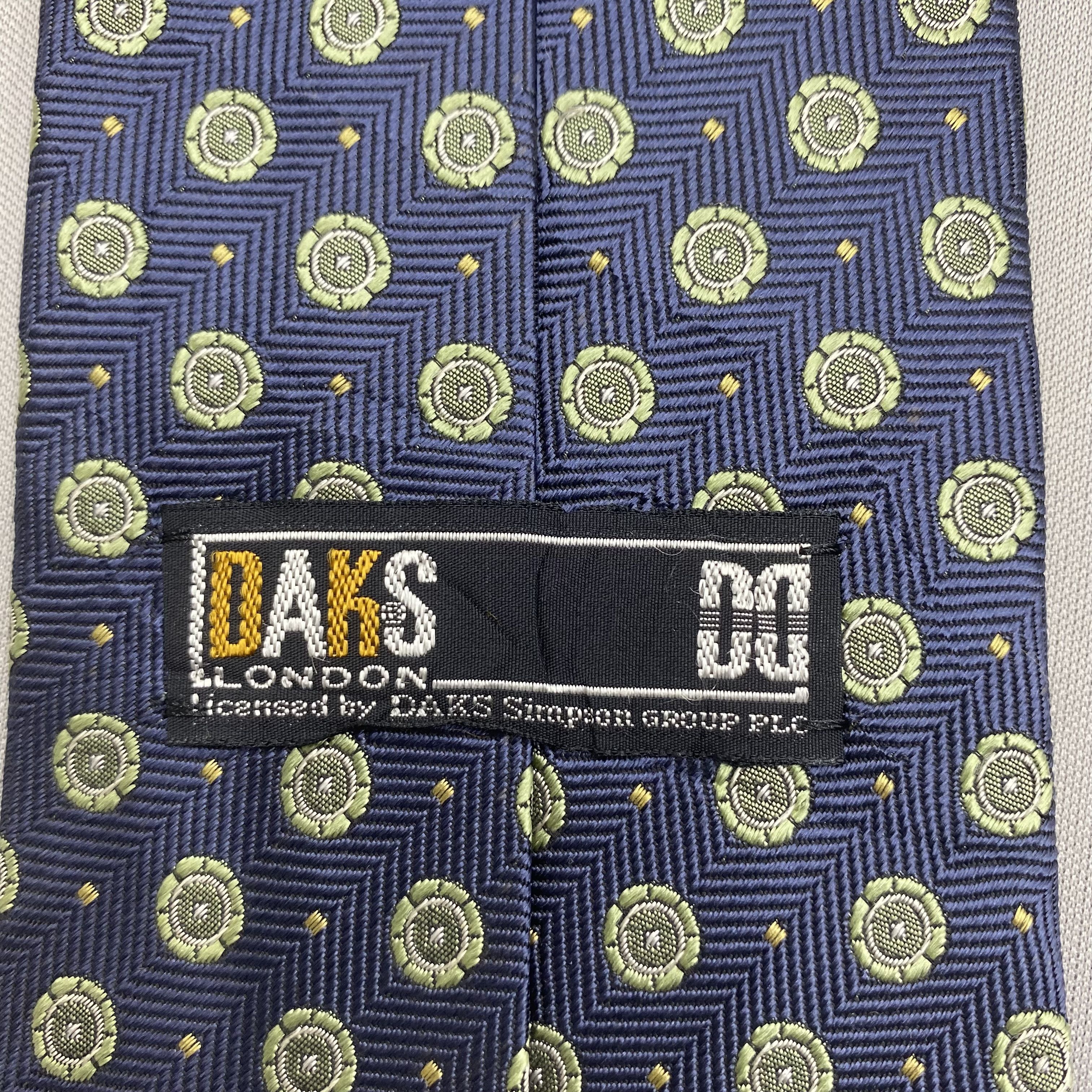 DAKS Vintage Daks SILK Necktie Cravate Pure Silk Neck Tie Size ONE SIZE - 7 Thumbnail