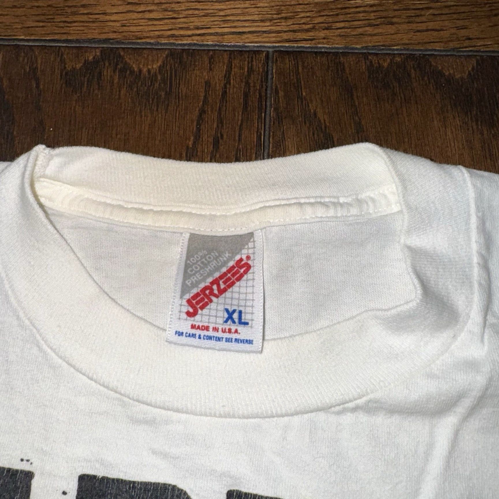 Jerzees VINTAGE Pearl Jam Don't Give Up 1992 European Tour Graphic Tee Shirt Men XL White Size US XL / EU 56 / 4 - 7 Thumbnail