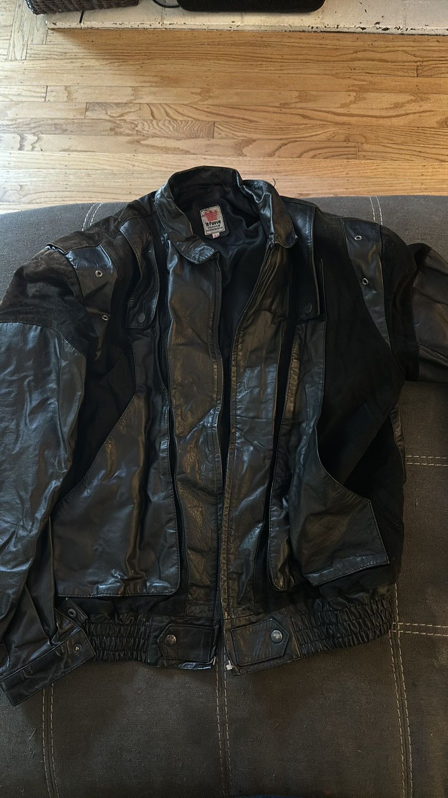 Vintage Vintage 80’s leather and suede French leather Le Fauve. Size US L / EU 52-54 / 3 - 1 Thumbnail