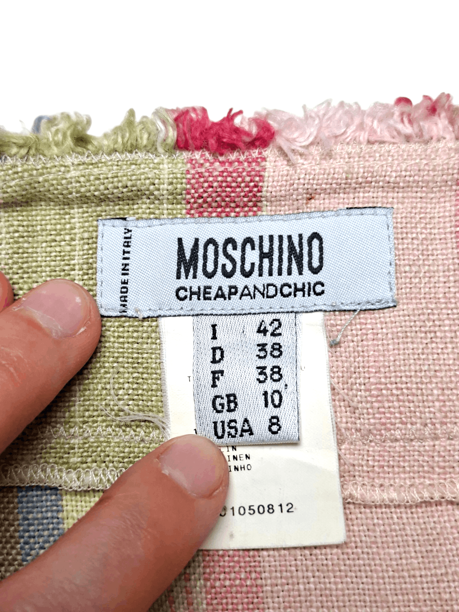 Moschino Vintage Moschino Cheap and Chic Linen Striped Skirt Size 28" / US 6 / IT 42 - 11 Thumbnail