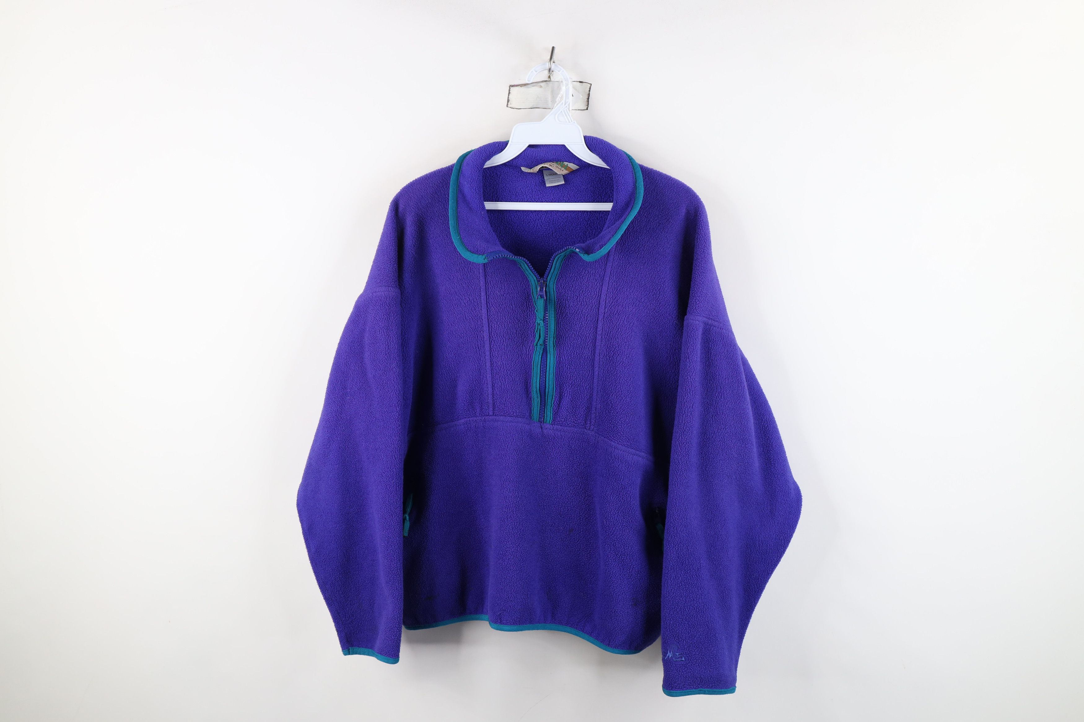 Vintage Vintage 90s Streetwear Half Zip Fleece Pullover Sweater USA Size L / US 10 / IT 46 - 1 Thumbnail