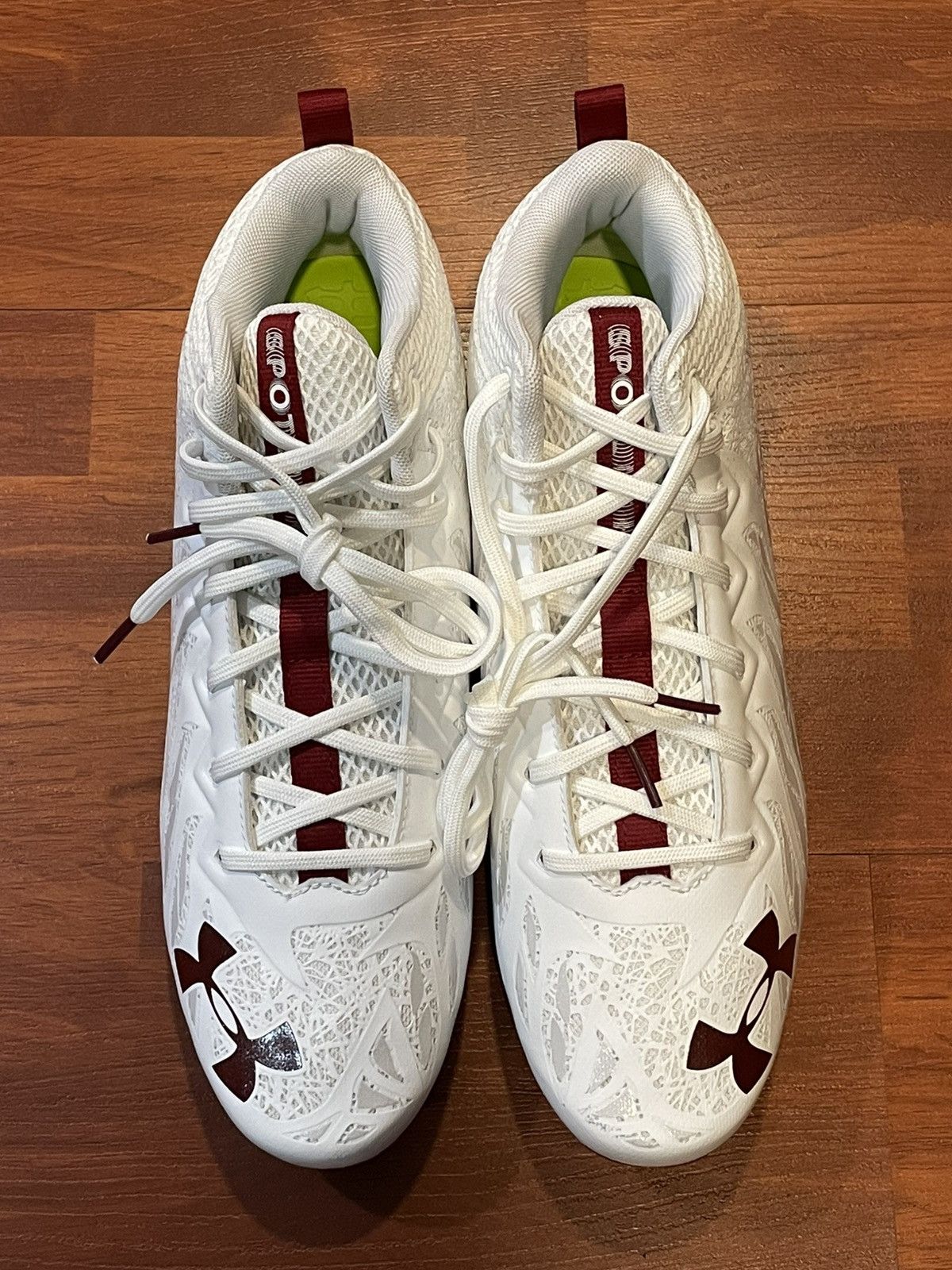 Under Armour Under Armour Spotlight 4D Mid ‘White Maroon’ size mens 11.5 Size US 11.5 / EU 44-45 - 3 Thumbnail