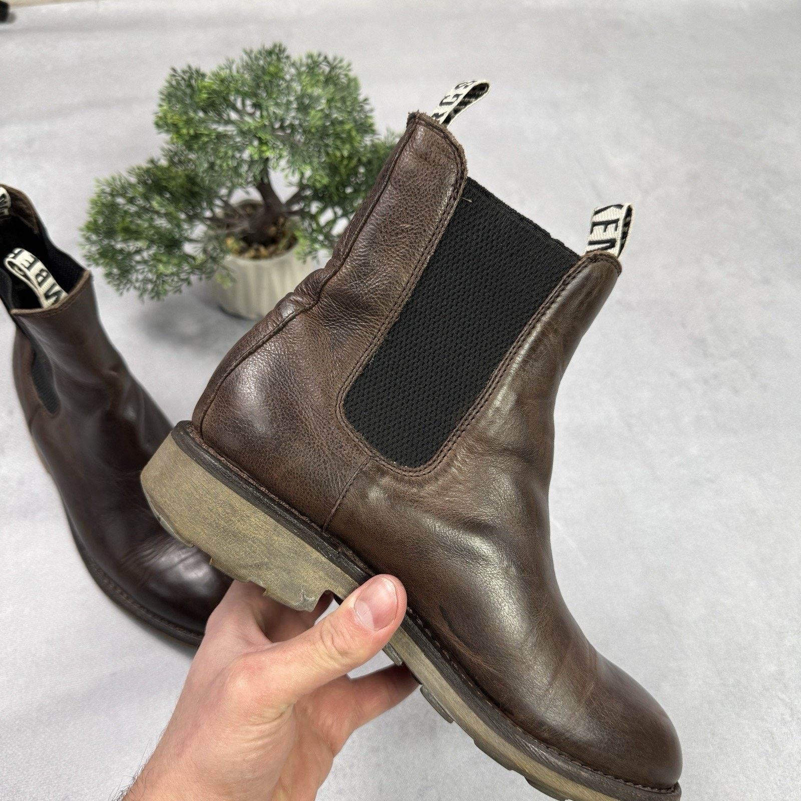 Dirk Bikkembergs Vintage Dirk Bikkembergs Brown Leather Chelsea Boots Size US 8 / IT 38 - 18 Thumbnail