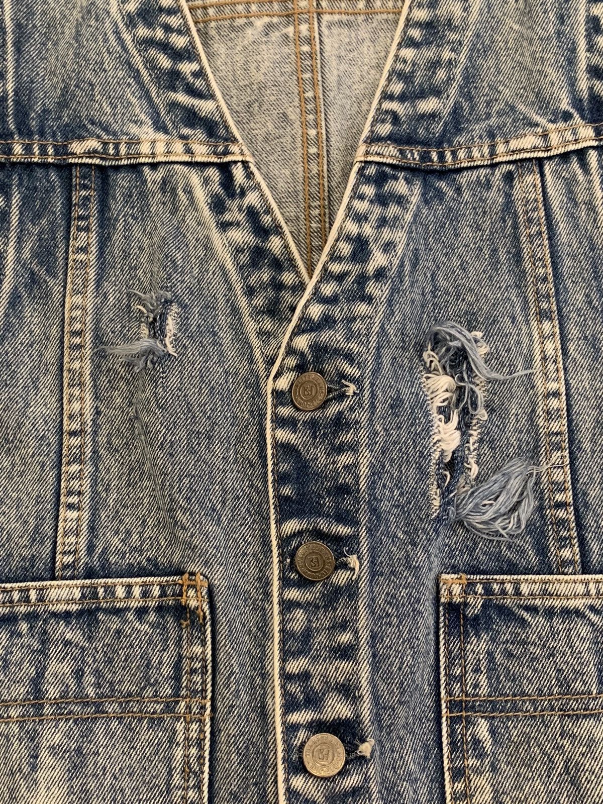 Vintage Denim vest BIG JOHN Size M / US 6-8 / IT 42-44 - 4 Thumbnail