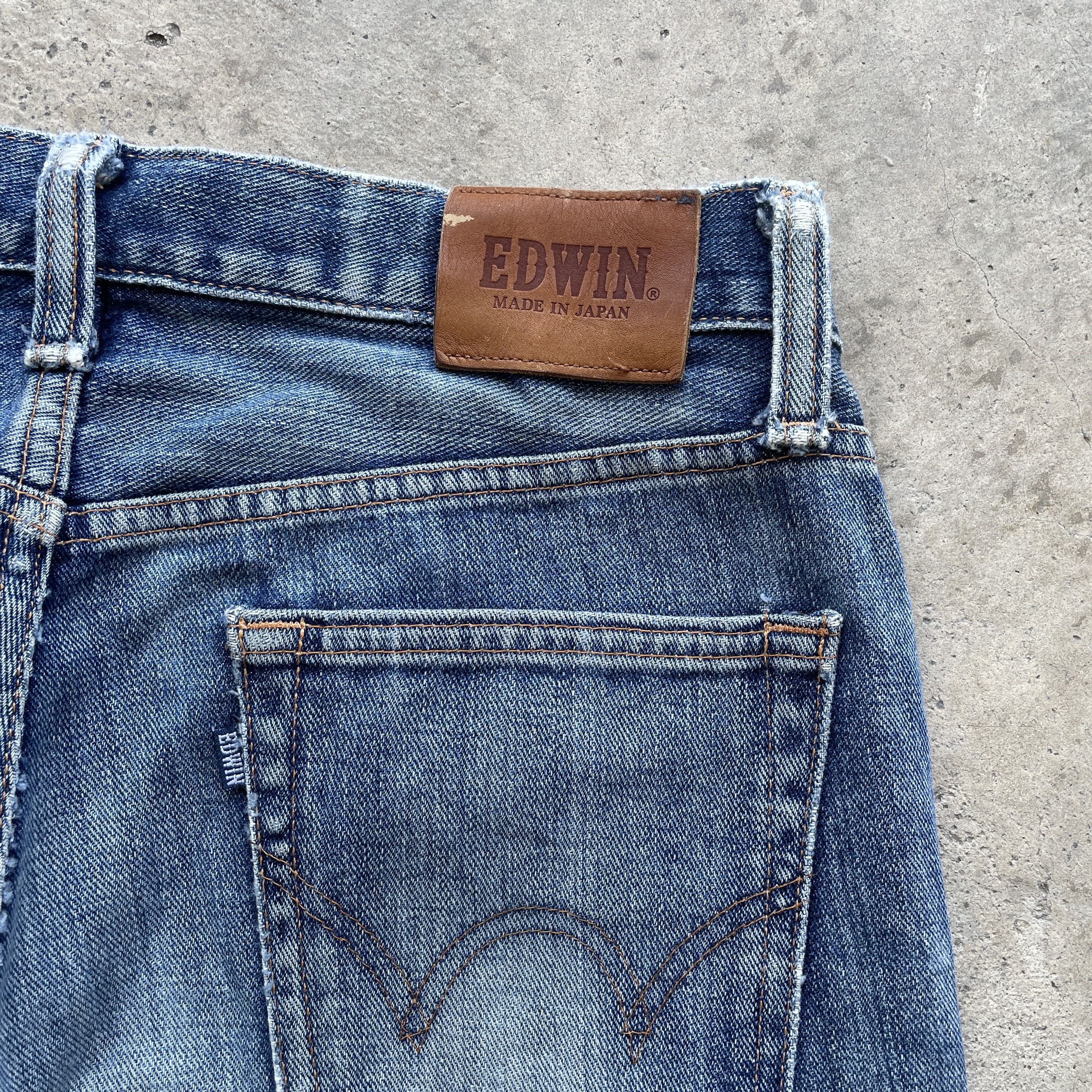 Edwin × Japanese Brand VINTAGE EDWIN FADED DENIM JEANS PANTS W32x30.5 Size US 32 / EU 48 - 8 Thumbnail