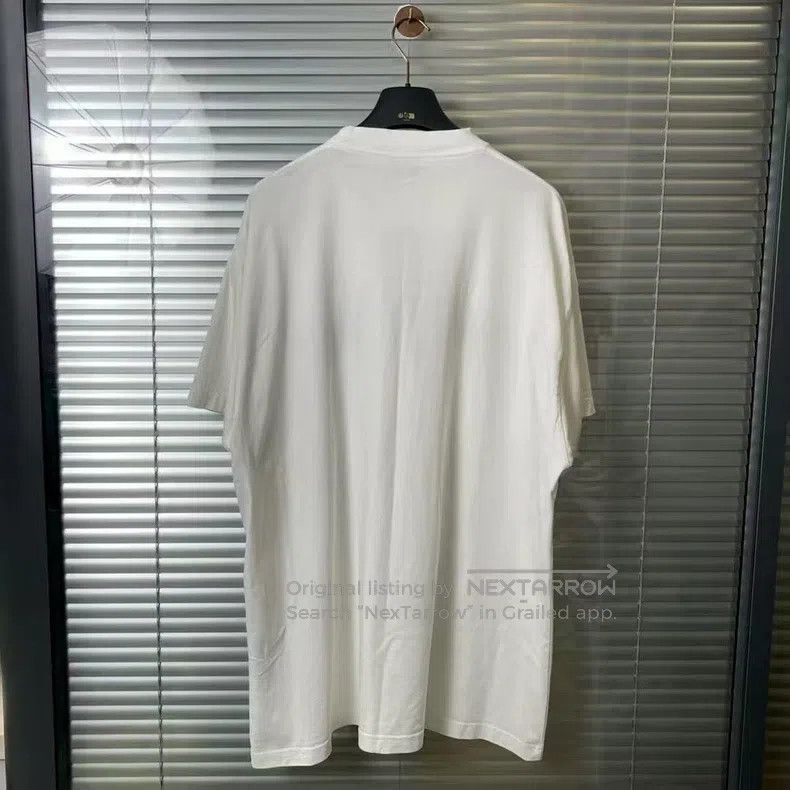 Balenciaga Balenciaga Reversed Logo White Tee Size US L / EU 52-54 / 3 - 2 Thumbnail