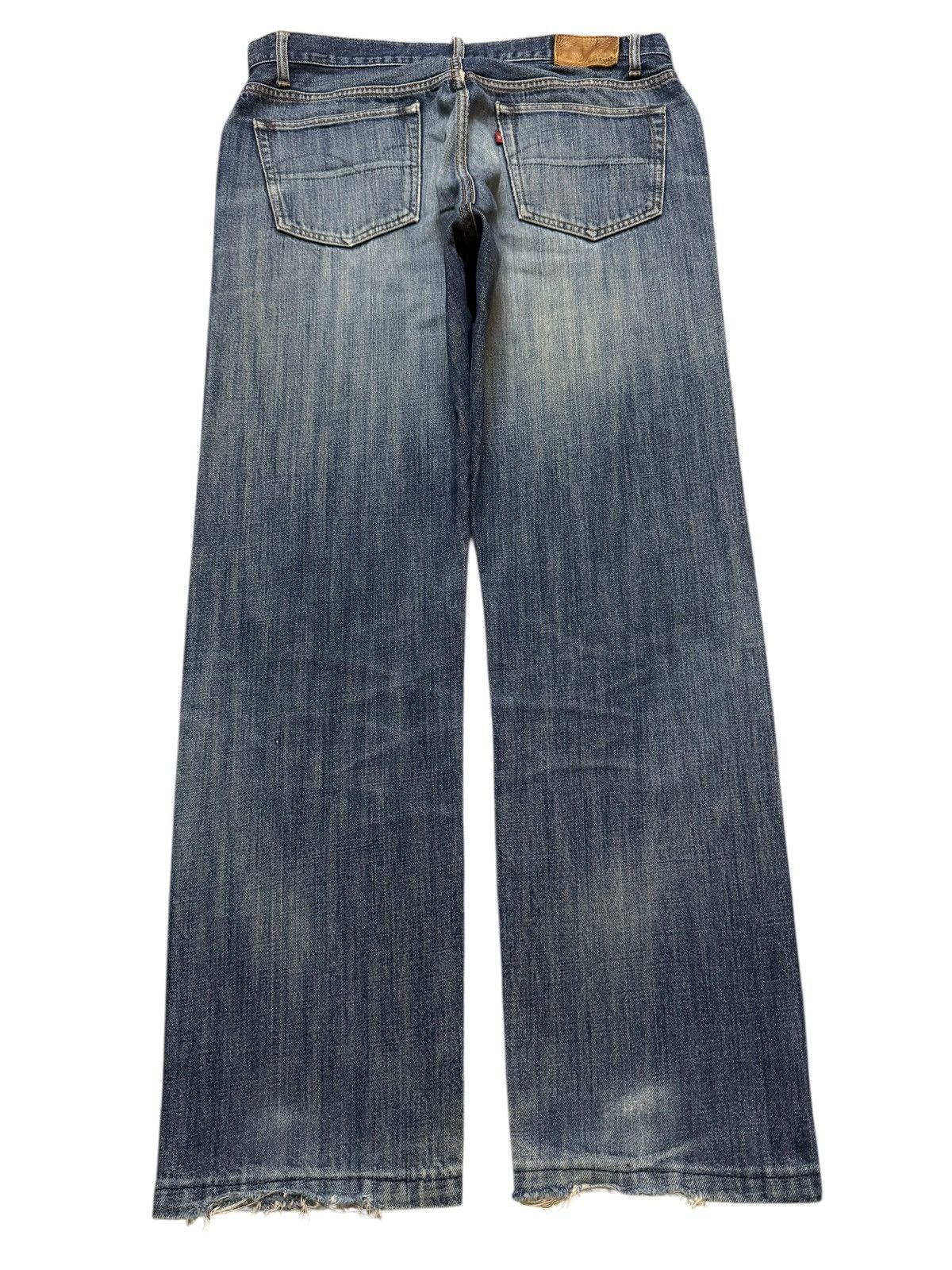 Kapital Vintage Y2K Japanese Brand Blue Faded Wash Whiskers Wide Leg Size US 34 / EU 50 - 2 Thumbnail