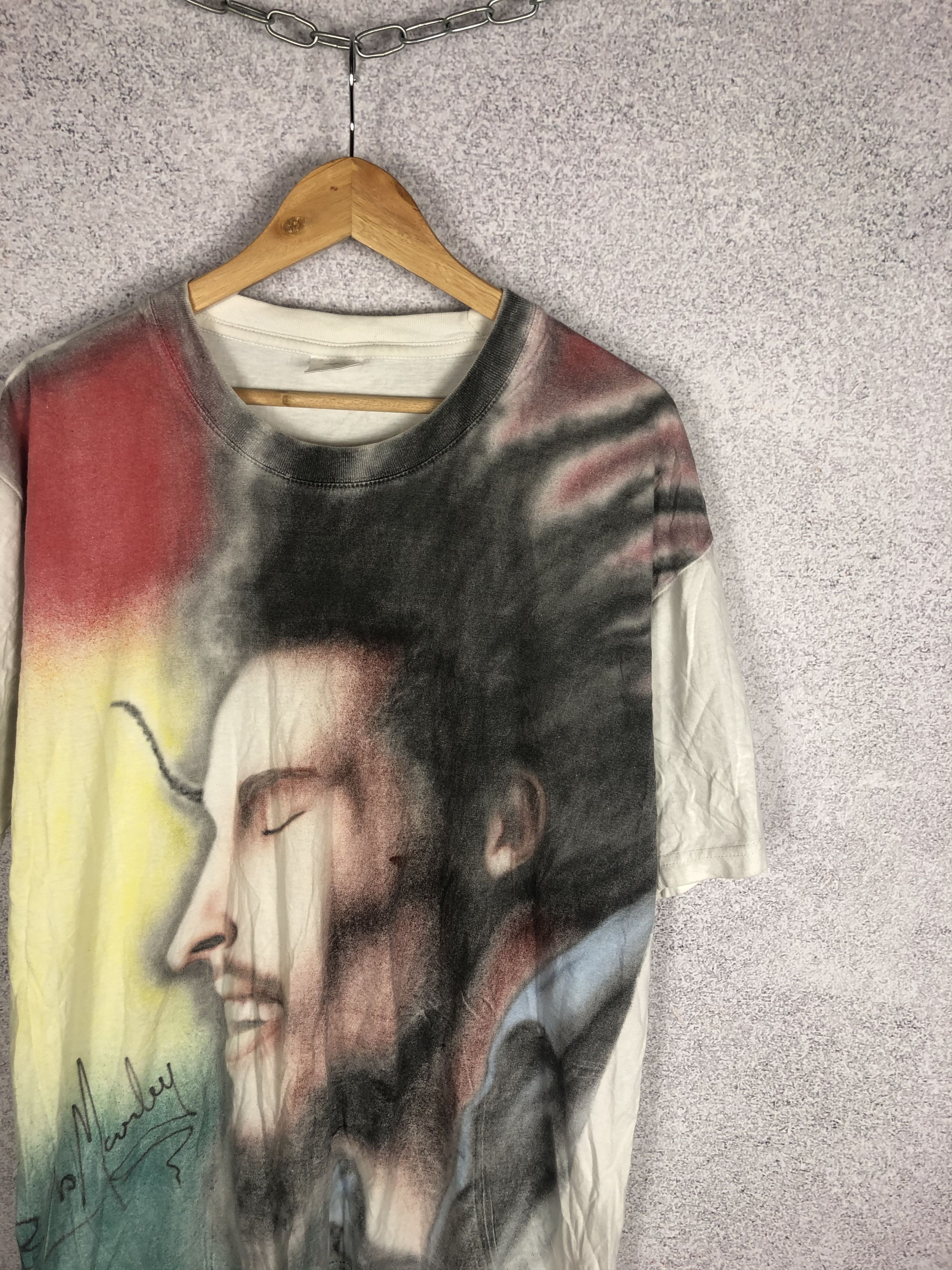 Bob Marley Vintage Bob Marley Rastaman Overprint 90s Band T Shirt Size US XXL / EU 58 / 5 - 2 Thumbnail