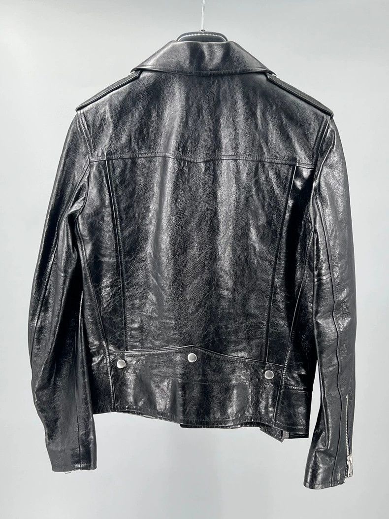 Yves Saint Laurent YSL Men's Black Leather Jacket- Size US M / EU 48-50 / 2 - 4 Thumbnail