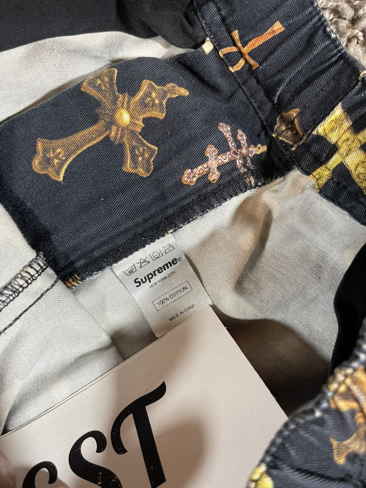 Supreme 2013SS Supreme Gold Crosses Belt Short Black Size US 30 / EU 46 - 7 Thumbnail