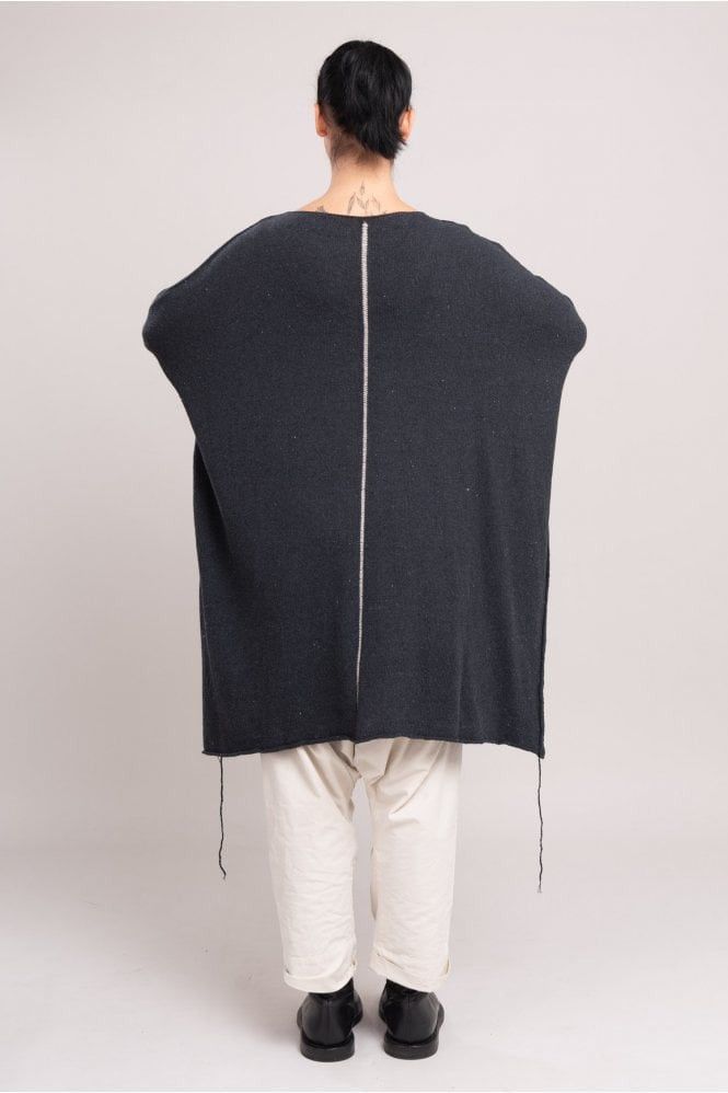 Rundholz Studio b3 Design Amelsa Mud Dark Oversized Knit Tunic Cotton Size S / US 4 / IT 40 - 5 Thumbnail
