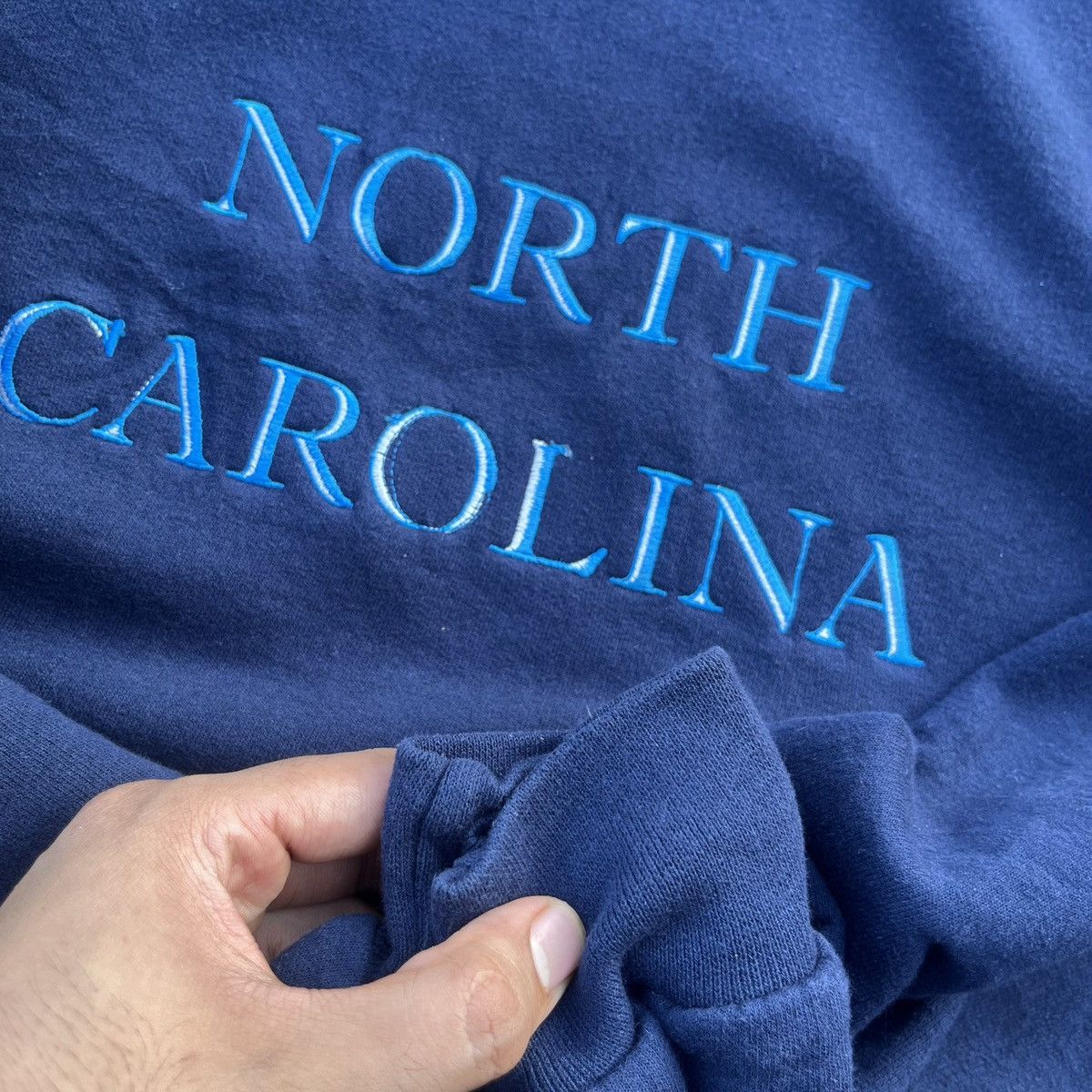 Jerzees × Vintage VINTAGE Y2K NORTH CAROLINA SPELLOUT SWEATSHIRT Size US XL / EU 56 / 4 - 5 Thumbnail
