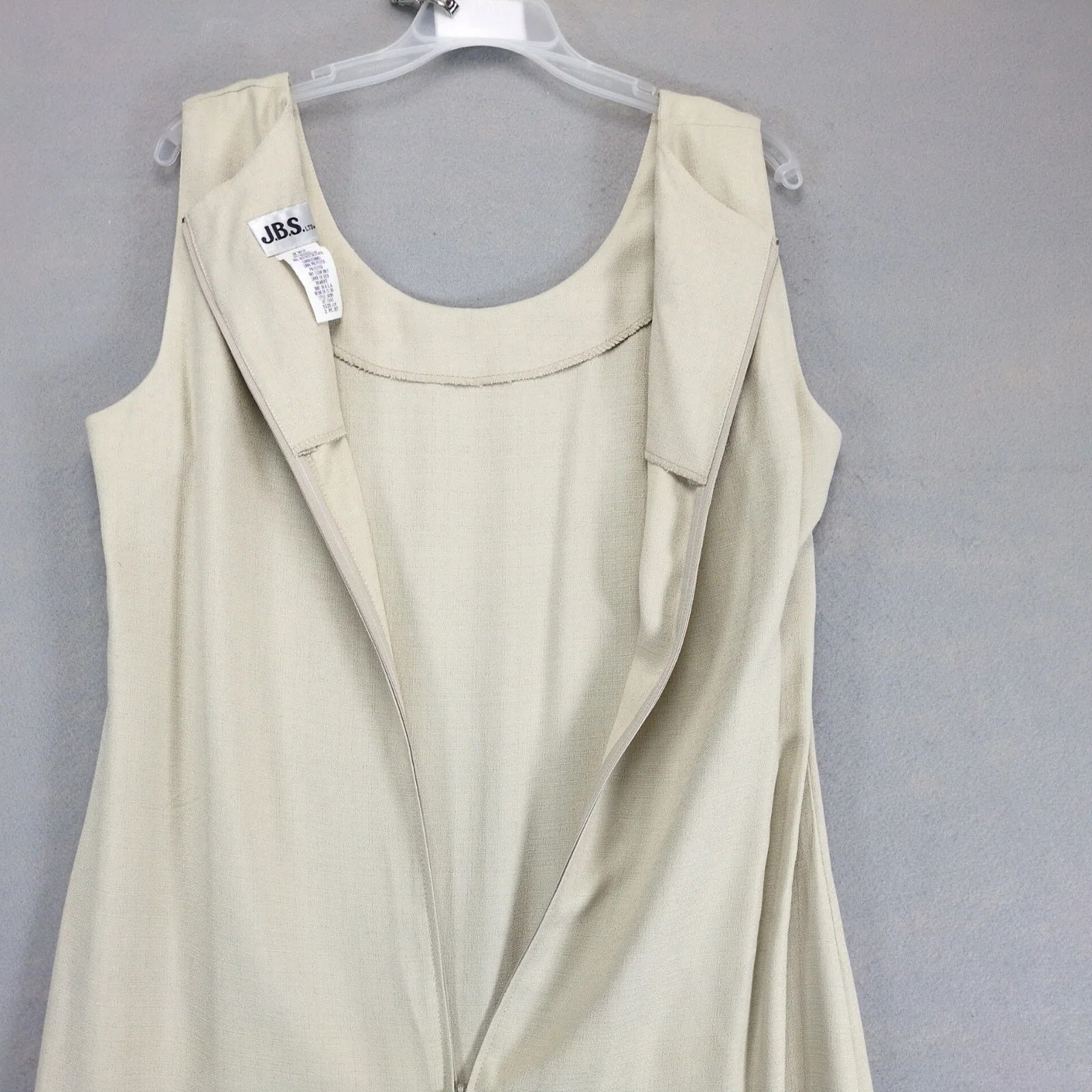 Vintage JBS Ltd Beige Sleeveless A-Line Maxi Dress Sz 14 Made USA Size XL / US 12-14 / IT 48-50 - 8 Thumbnail