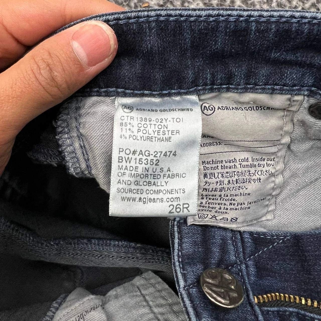 AG Adriano Goldschmied AG Adriano Goldschmied Legging Ankle Jeans 26R Denim 26x27 Size 26" / US 2 / IT 38 - 3 Thumbnail