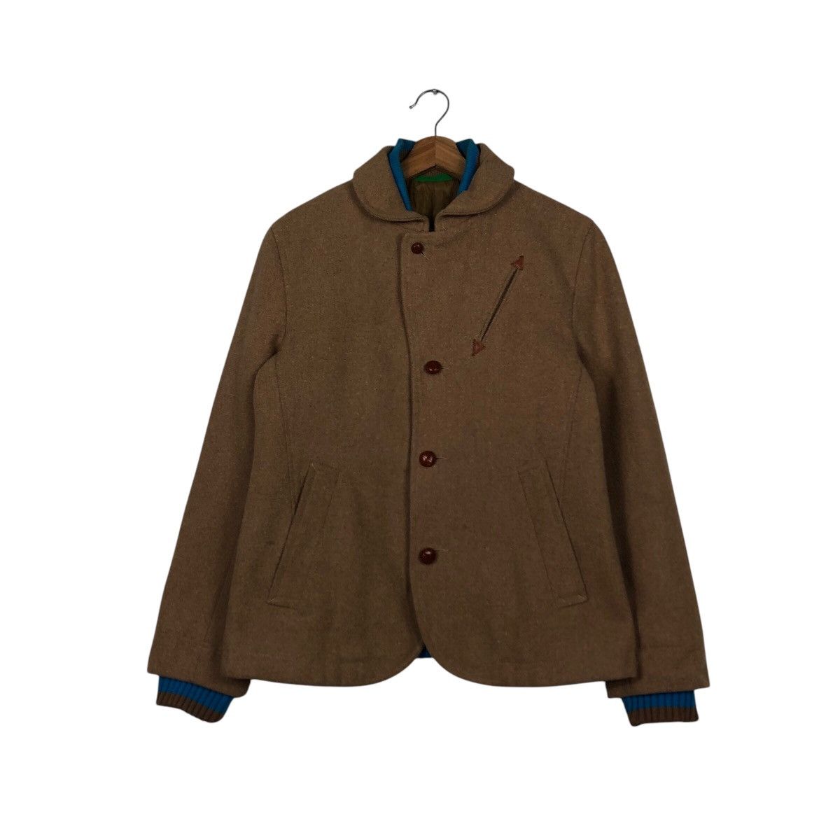 Issey Miyake 📌Vintage Wool Jacket Cropped Frapbois Issey Miyake Size US M / EU 48-50 / 2 - 2 Thumbnail