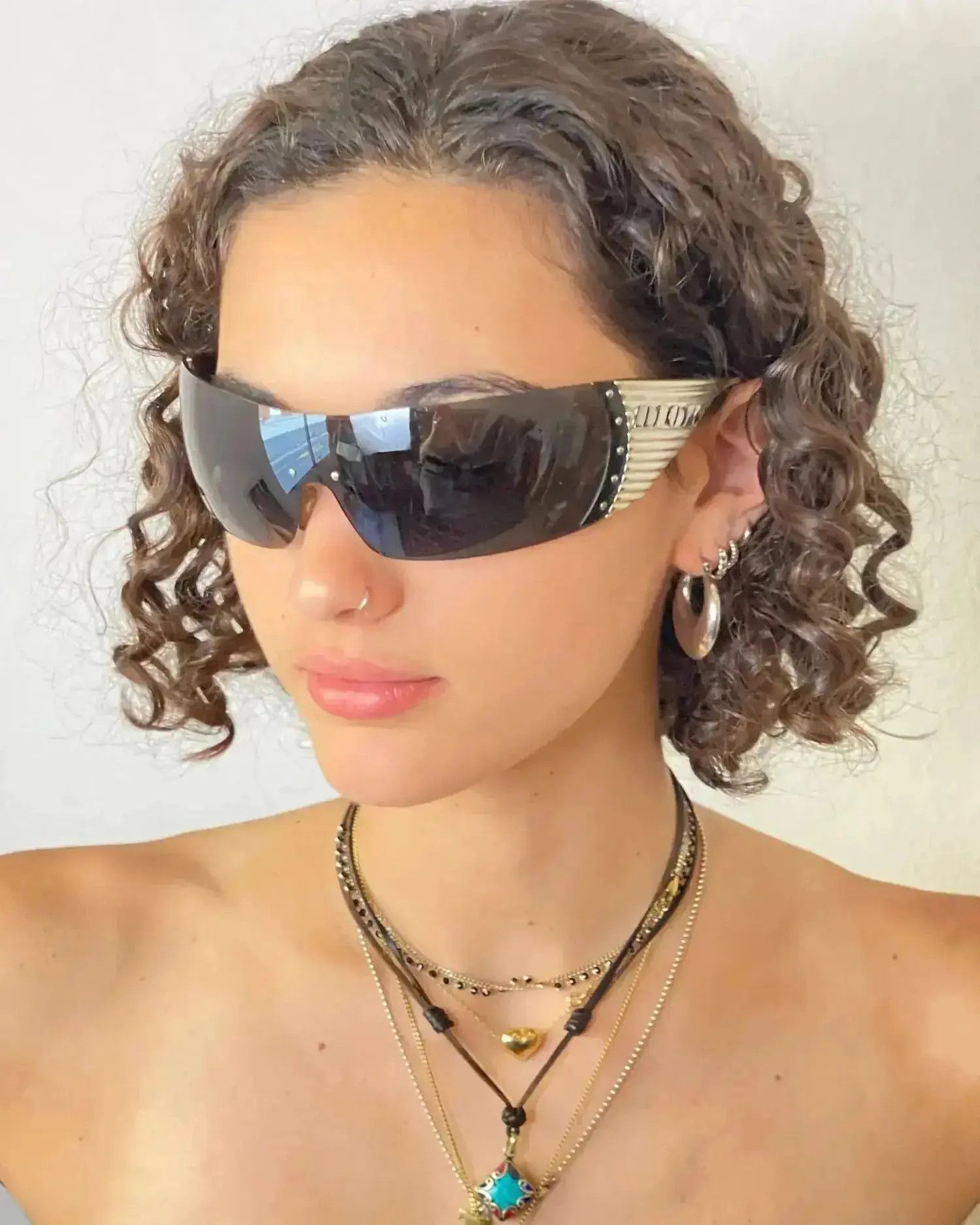 Dior DIOR Sunglasses Bike 1 Wrap Shield Mask Ski Galliano Era Size ONE SIZE - 2 Thumbnail