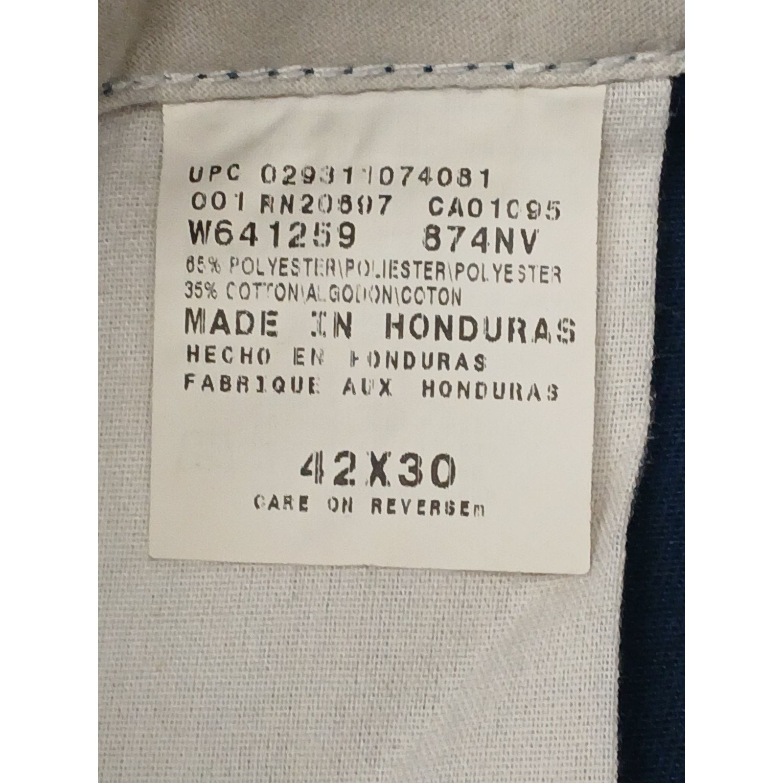 Dickies Dickies (42x30) Navy Blue Dress Chino Khaki Style Pants Size US 42 / EU 58 - 6 Thumbnail