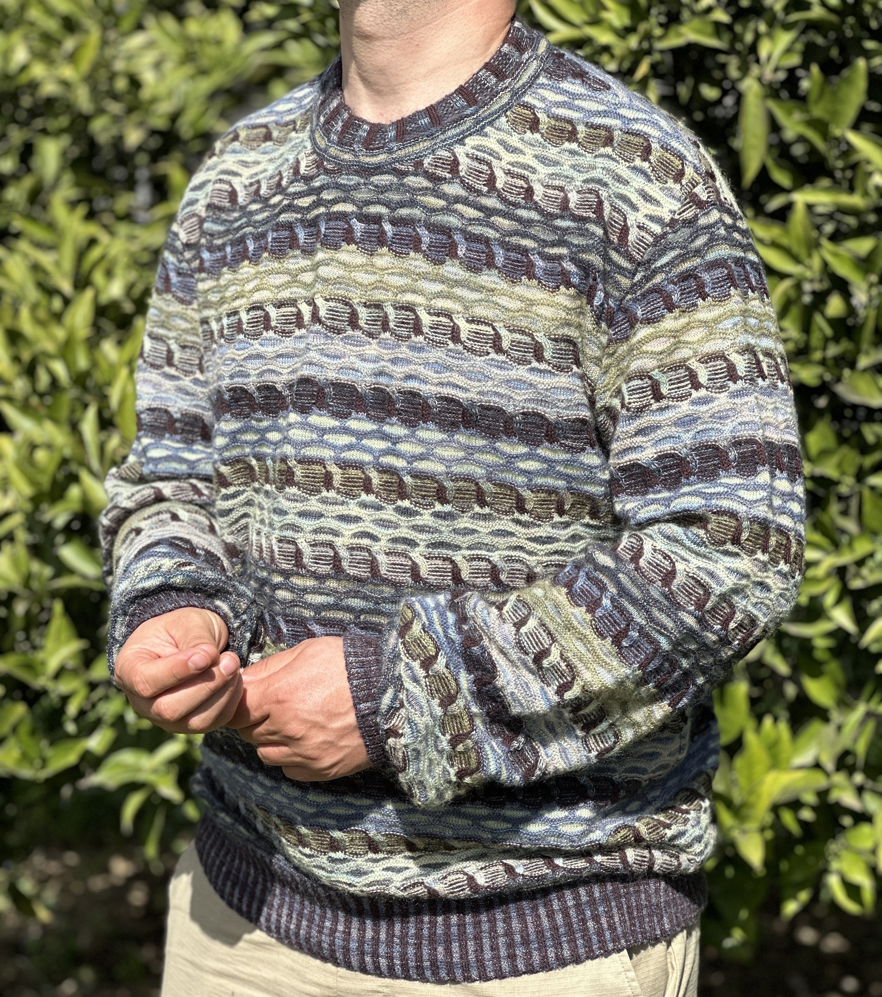 Missoni Missoni Uomo Textured Multi Knit Sweater Mohair Size 54 Size US L / EU 52-54 / 3 - 2 Thumbnail