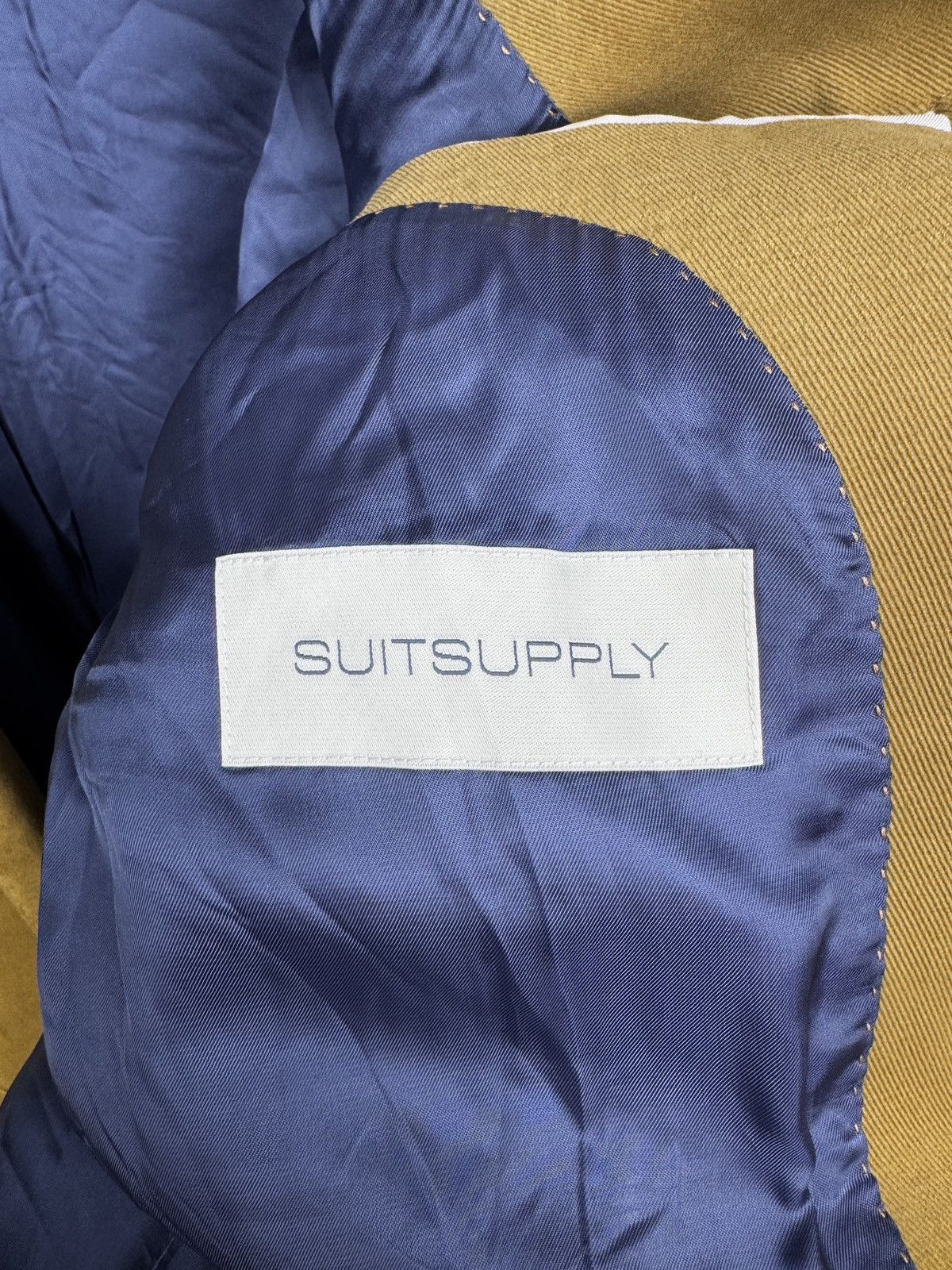 Suitsupply Suitsupply Caccioppoli Cotton Mustard lined blazer size 44 Size 44L - 8 Thumbnail