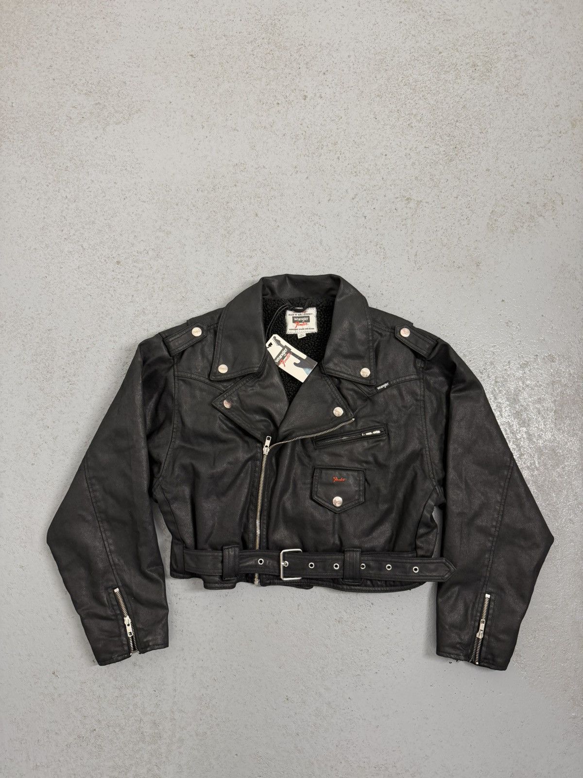 Wrangler Wrangler x Fender Soft Leather Insulated Cropped Jacket Size M / US 6-8 / IT 42-44 - 1 Thumbnail