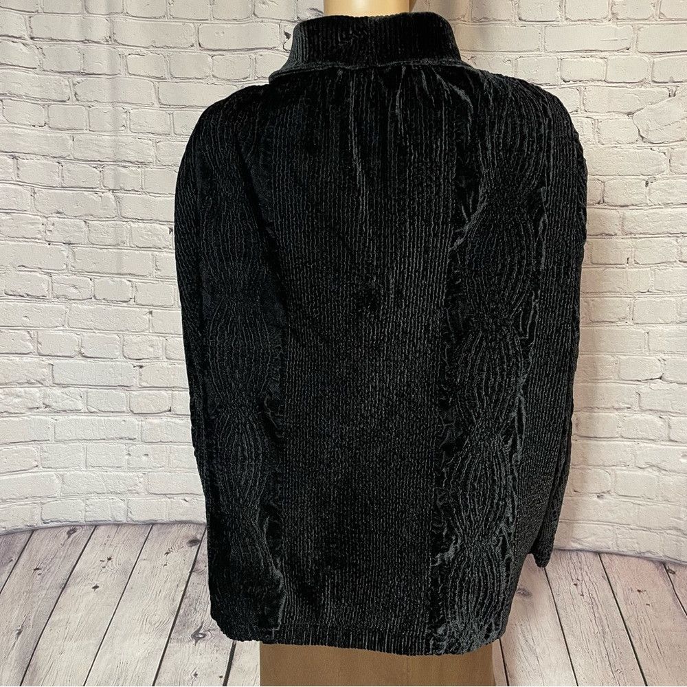 Harve Benard Harve Benard Vintage Black Velvet Cabled Blazer Jacket Size Size 4XL / US 24-26 - 5 Thumbnail